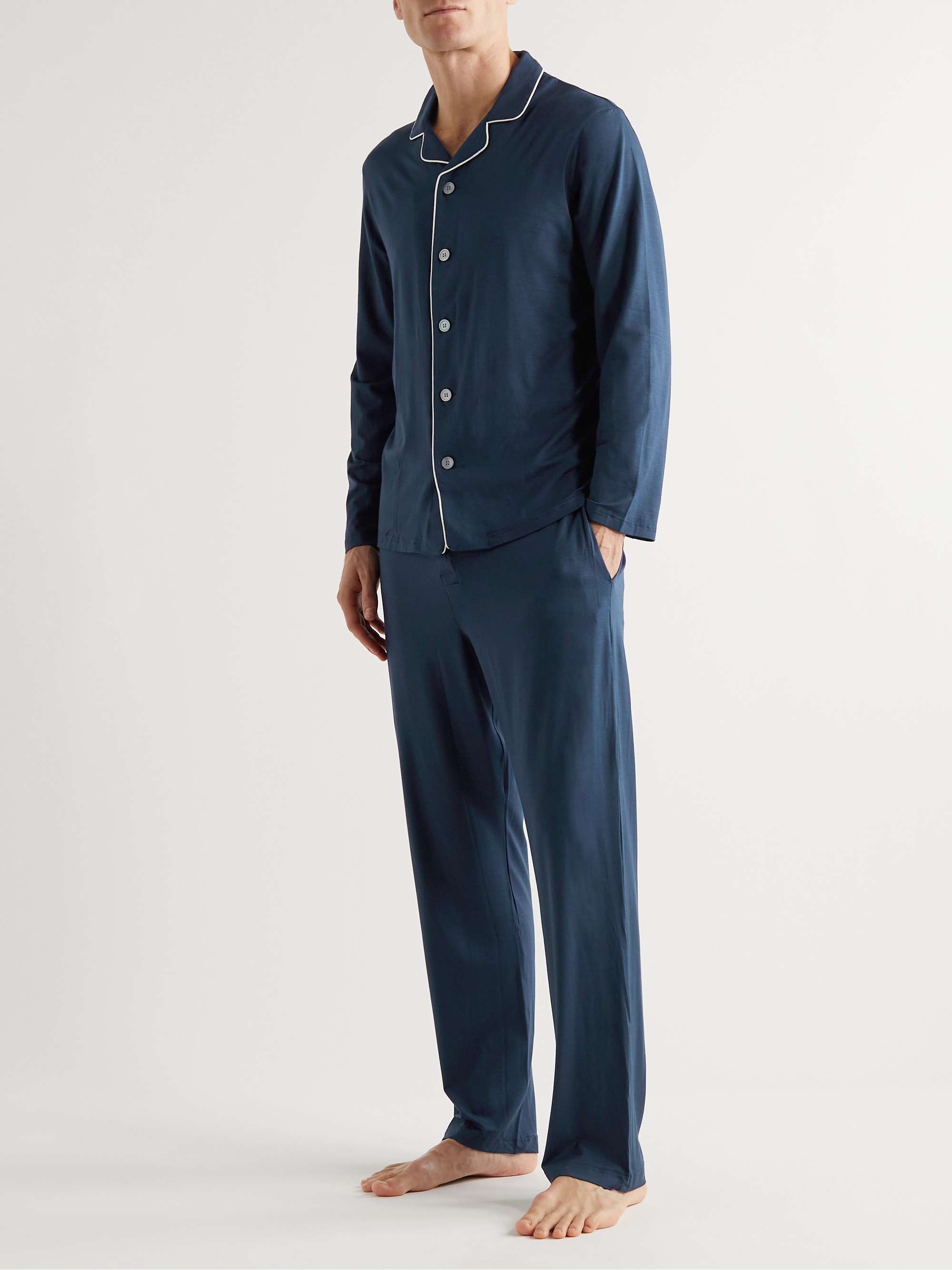 DEREK ROSE Basel Stretch Micro Modal Jersey Pyjama Set