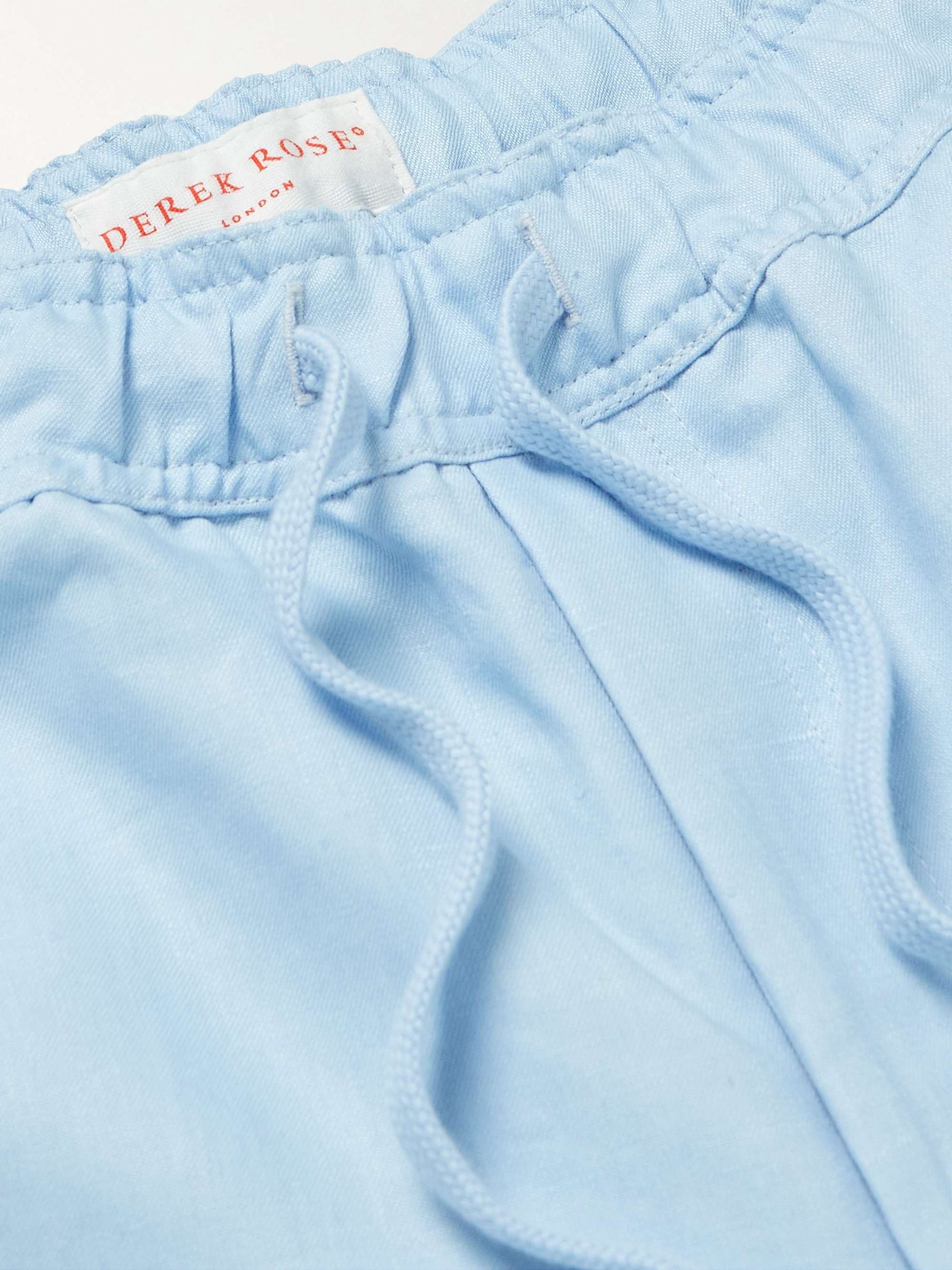 DEREK ROSE Sydney Straight-Leg Linen Drawstring Shorts