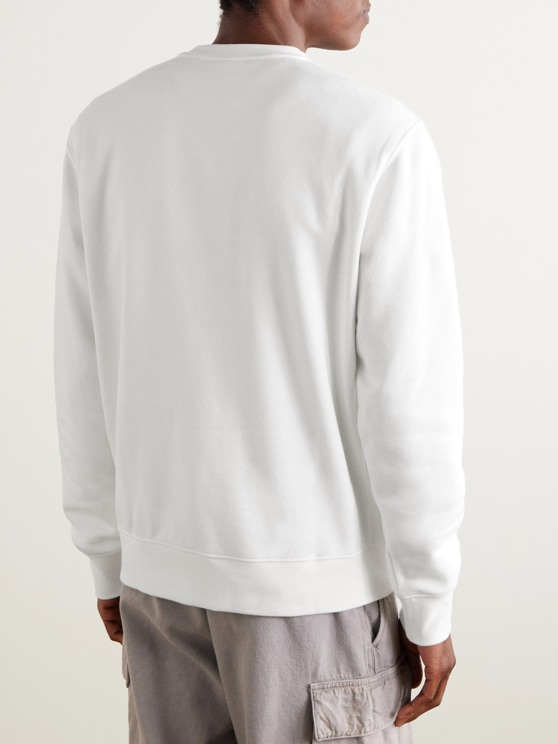 NIKE NSW LOGO-EMBROIDERED COTTON-BLEND JERSEY SWEATSHIRT