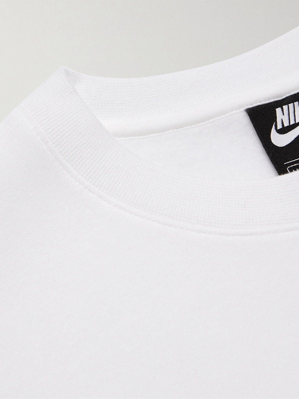 NIKE NSW LOGO-EMBROIDERED COTTON-BLEND JERSEY SWEATSHIRT