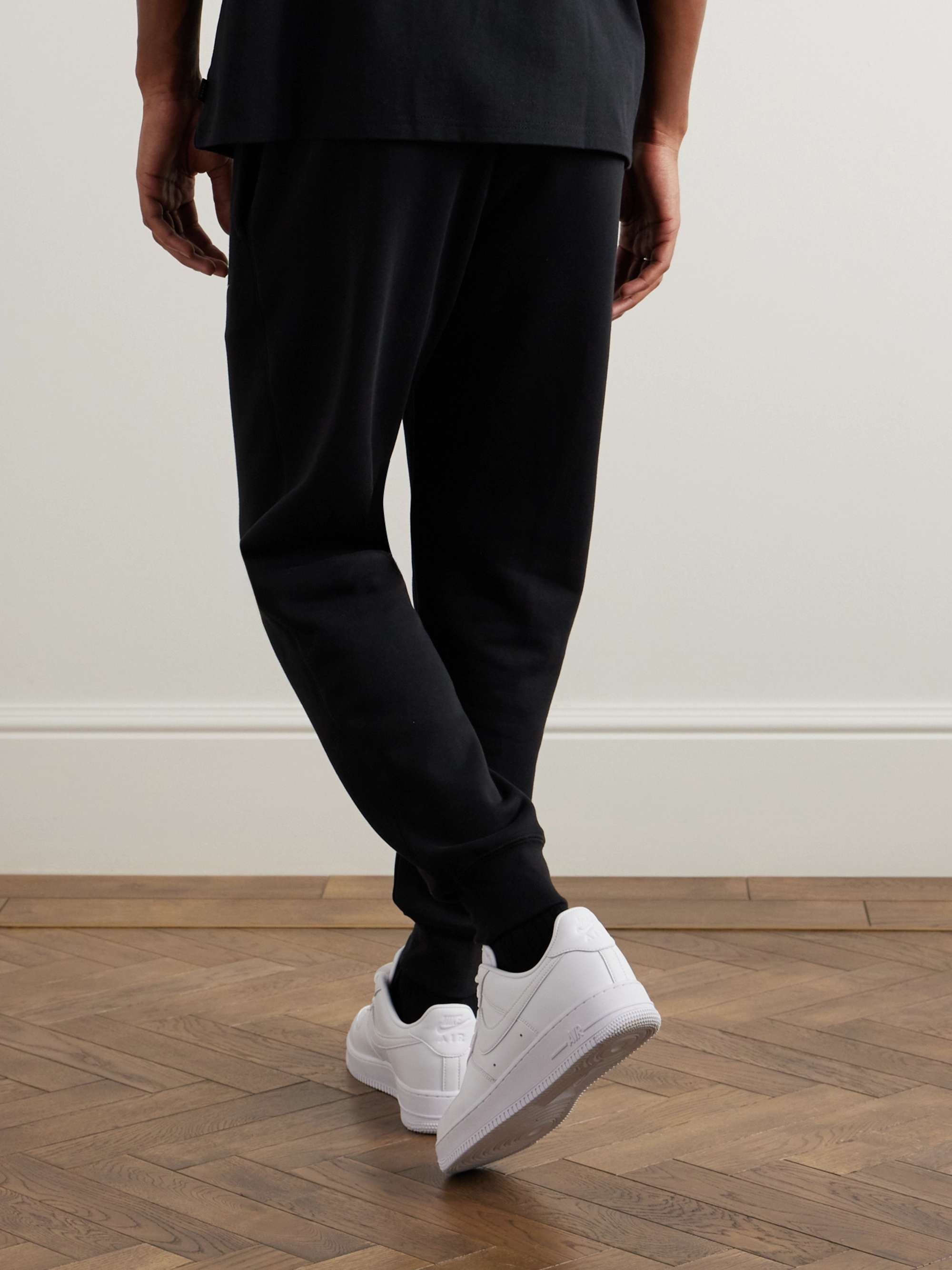 NIKE NSW Tapered Cotton-Blend Jersey Sweatpants