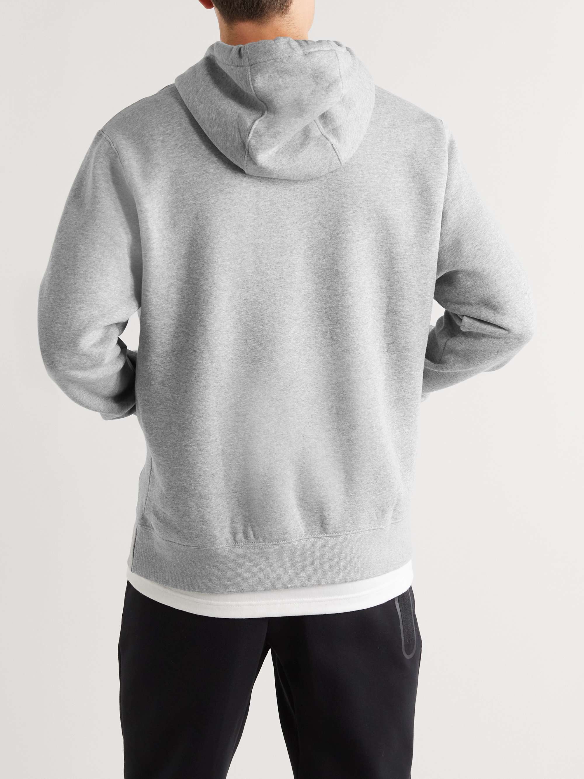 NIKE Sportswear Club Logo-Embroidered Cotton-Blend Jersey Hoodie