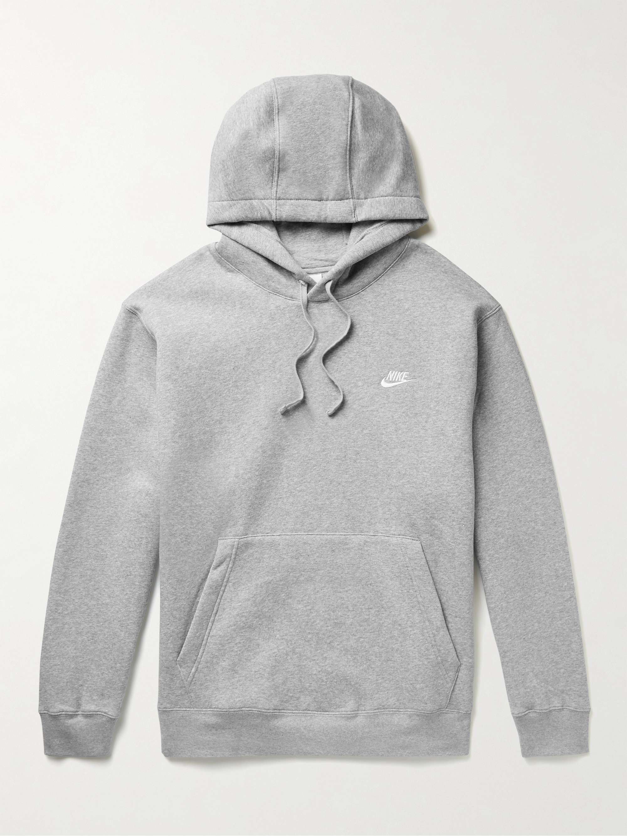 NIKE Sportswear Club Logo-Embroidered Cotton-Blend Jersey Hoodie