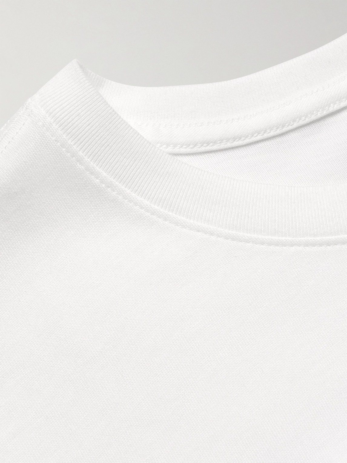 Shop Nike Logo-print Cotton-jersey T-shirt In White