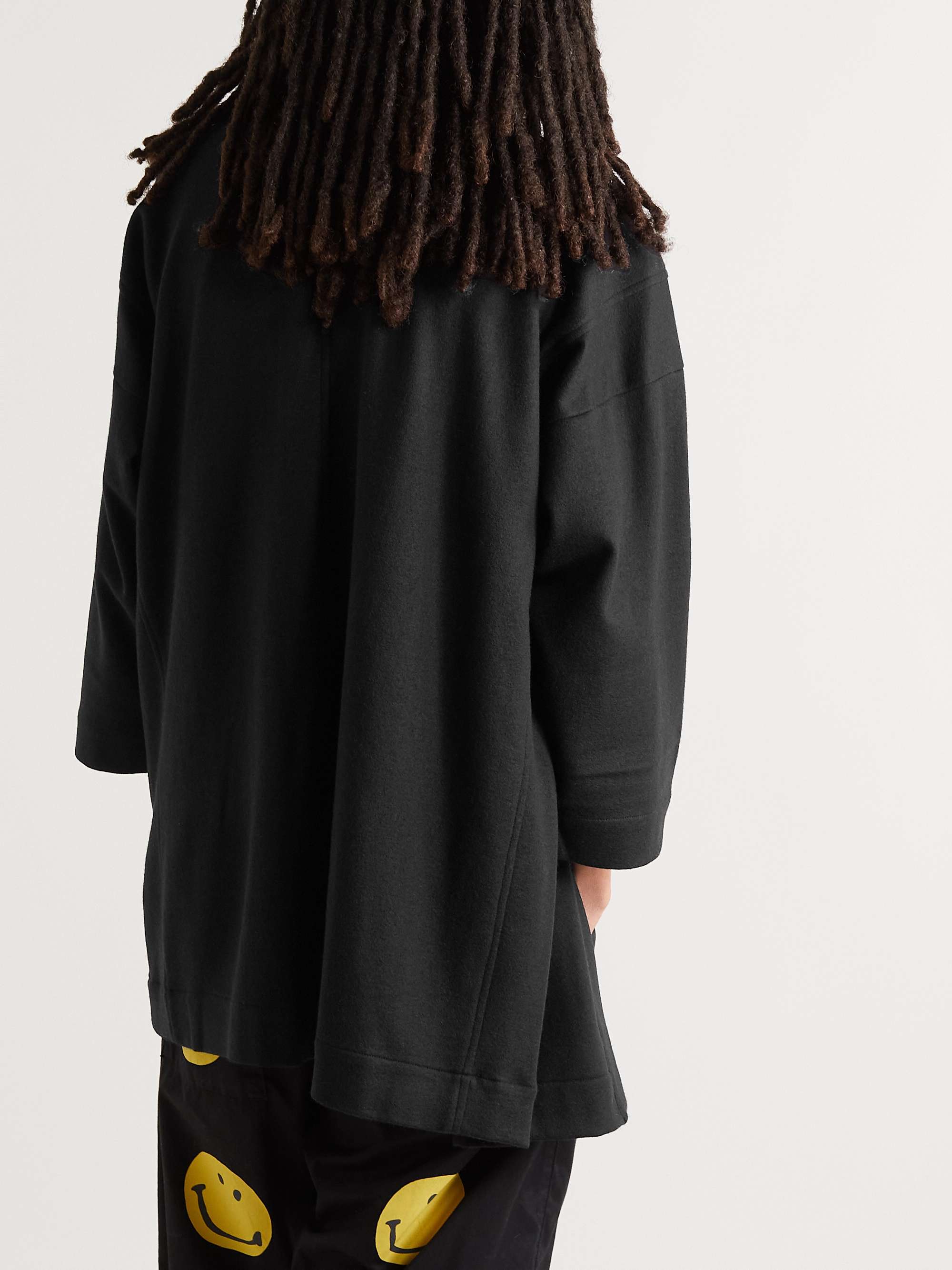 BLUE BLUE JAPAN Haori Shawl-Collar Wool Jacket