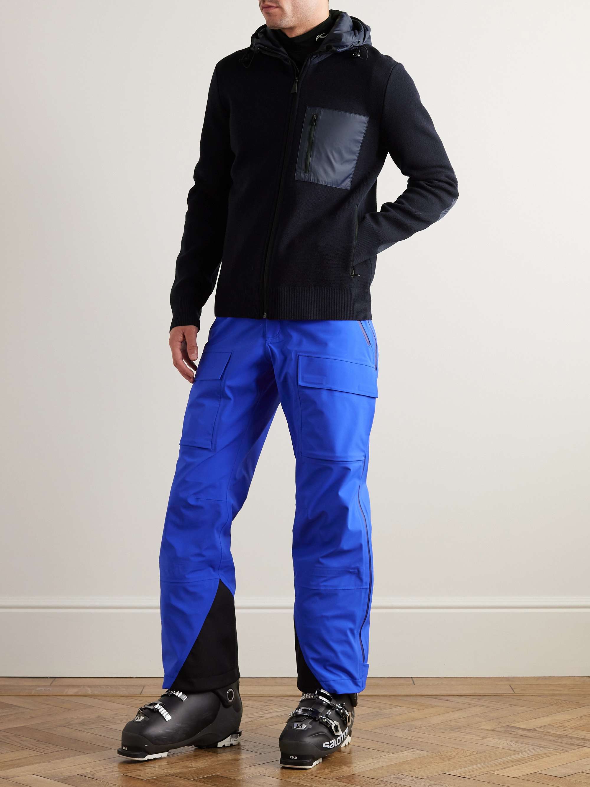 AZTECH MOUNTAIN Matterhorn Panelled Tollegno 1900 Wool Zip-Up Ski Hoodie