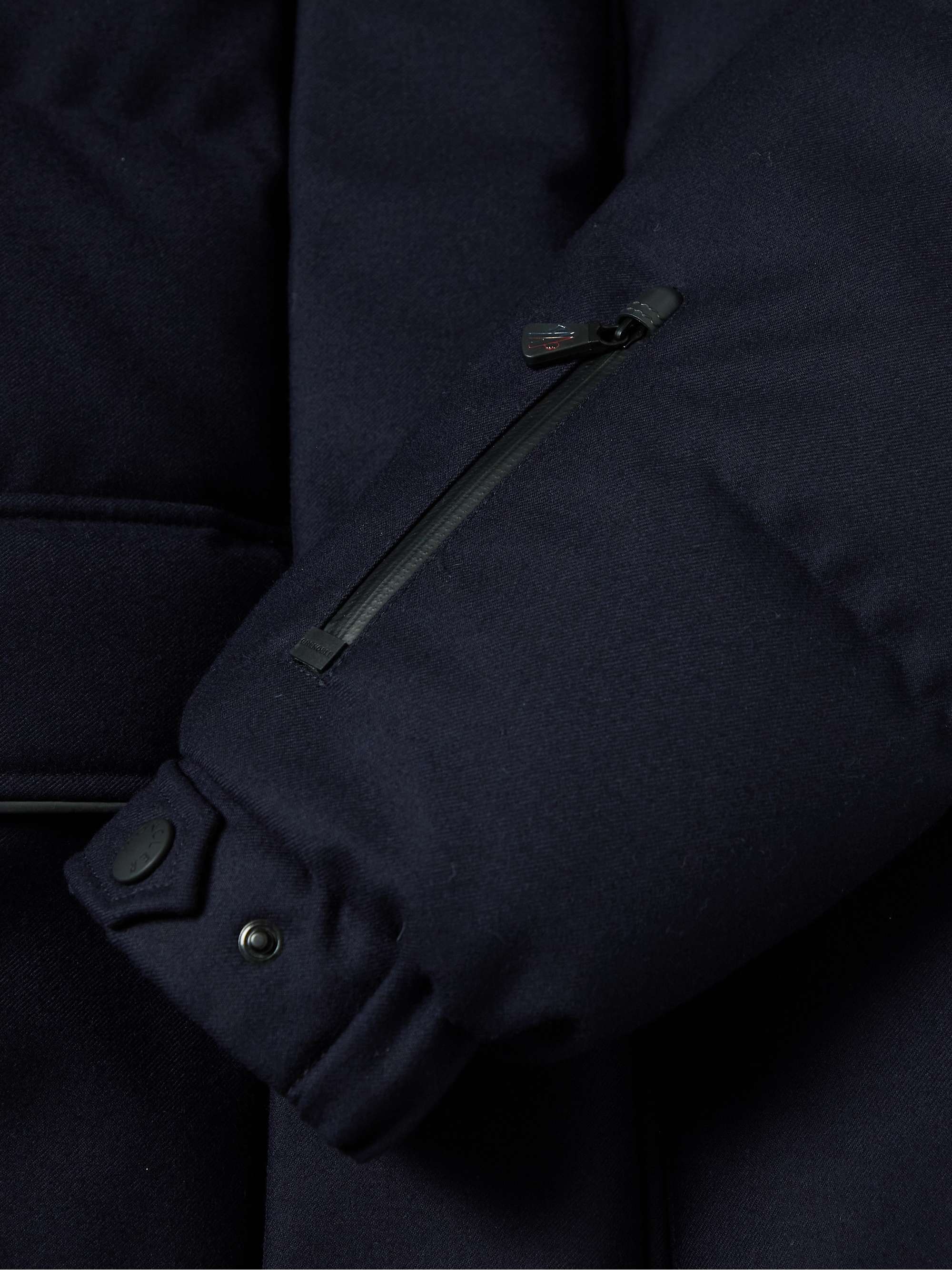 MONCLER GRENOBLE Quilted Virgin Wool Hooded Down Jacket