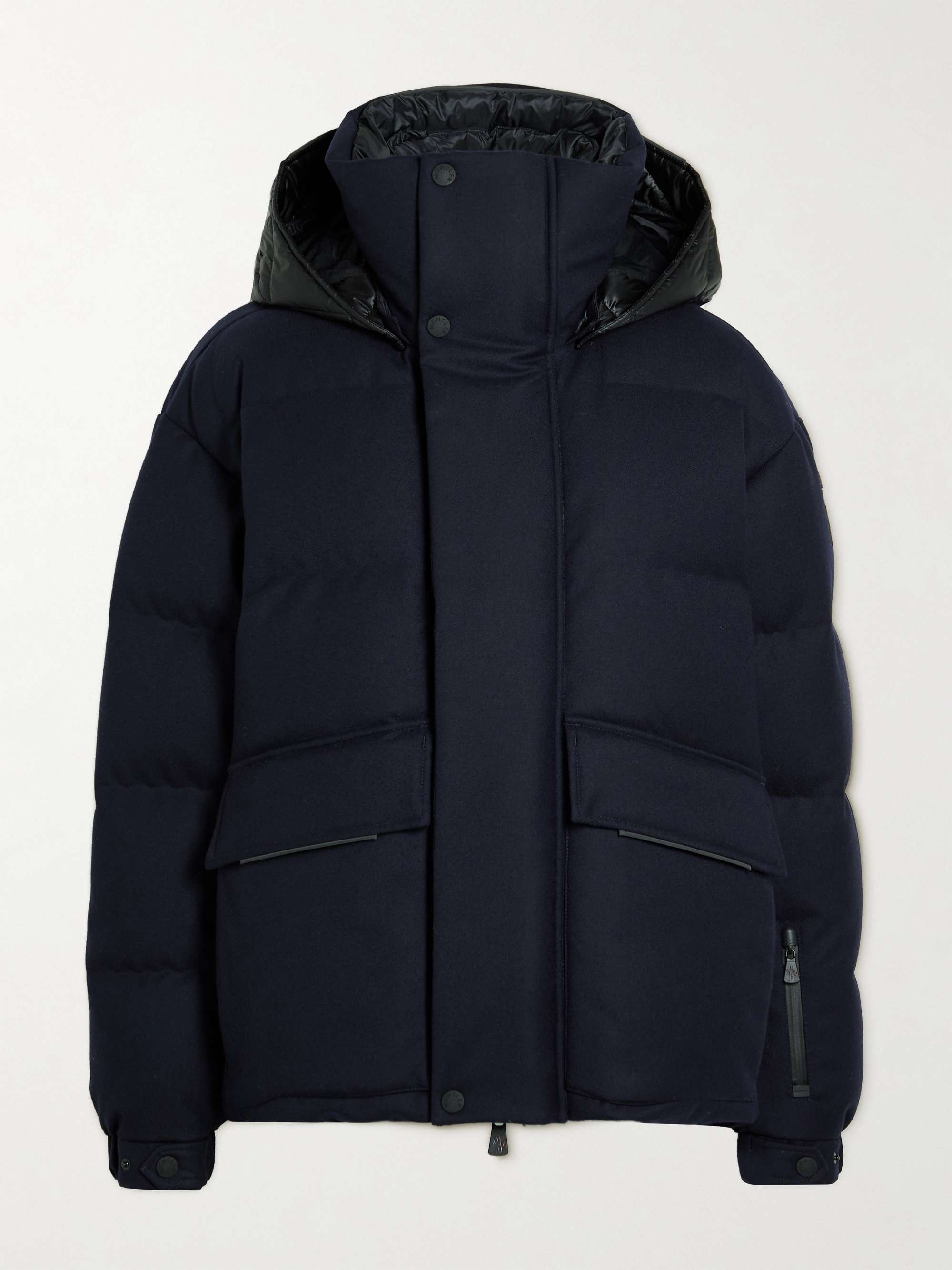 MONCLER GRENOBLE Quilted Virgin Wool Hooded Down Jacket