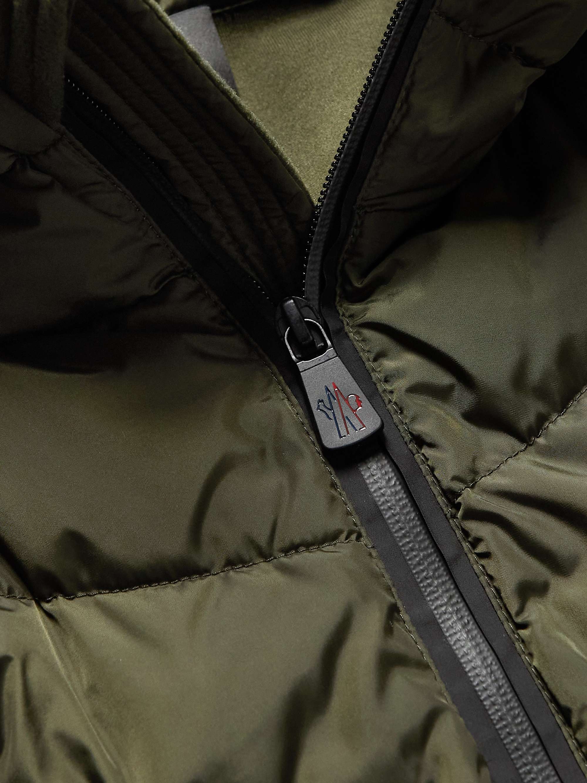 MONCLER GRENOBLE Quilted Fleece Hooded Down Ski Jacket