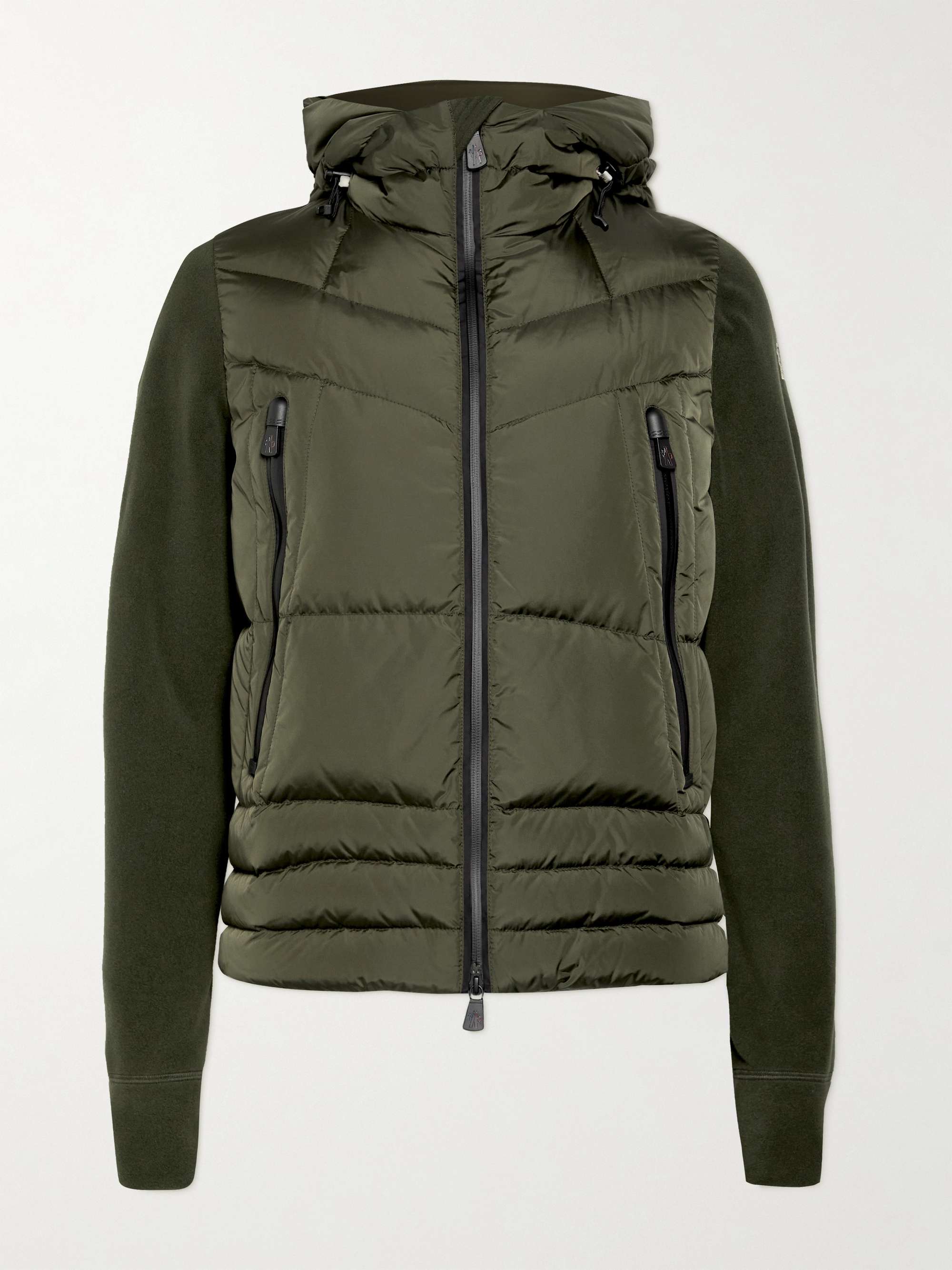 MONCLER GRENOBLE Quilted Fleece Hooded Down Ski Jacket
