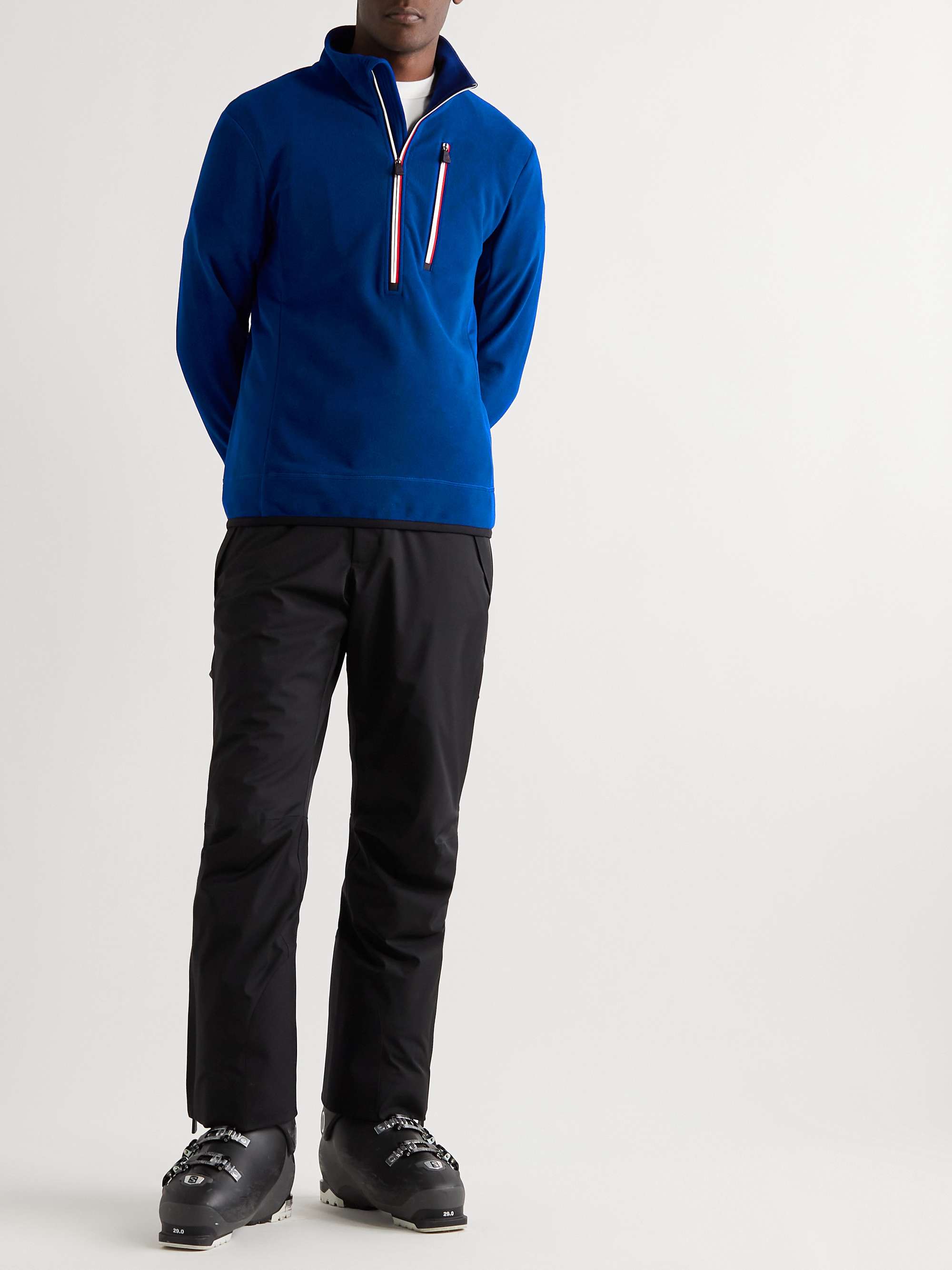 MONCLER GRENOBLE Fleece and Tech-Jersey Half-Zip Ski Base Layer