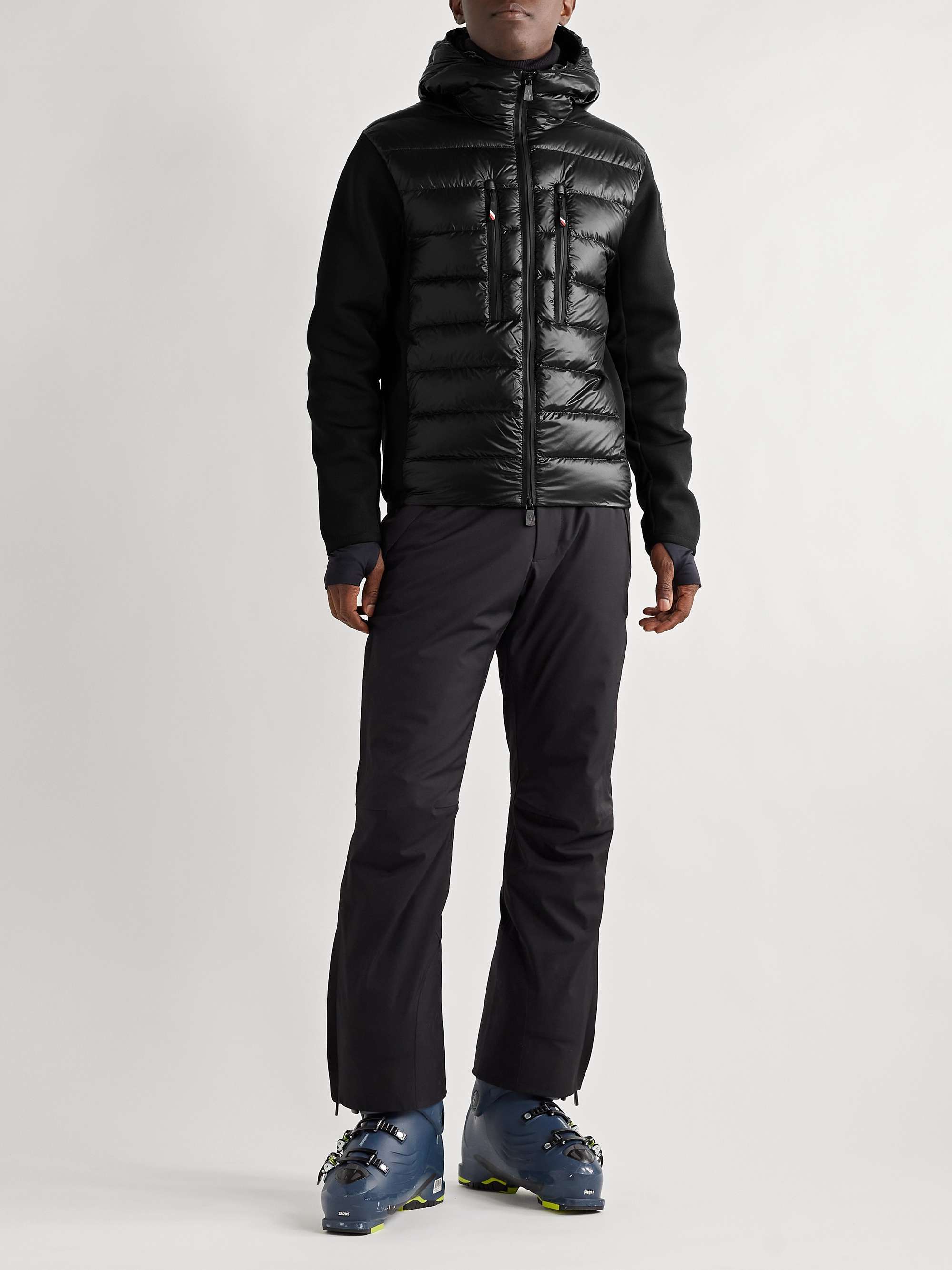 MONCLER GRENOBLE Quilted Shell and Knitted Hooded Down Ski Jacket