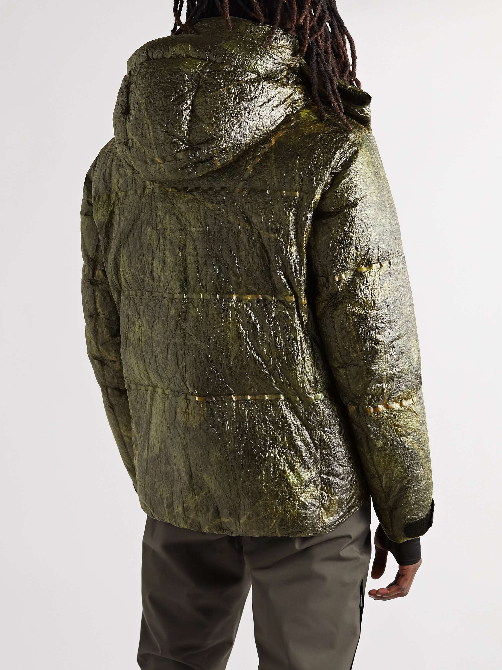 MONCLER GRENOBLE Darry Printed Quilted Dyneema Crinkled Hooded Down Ski Jacket