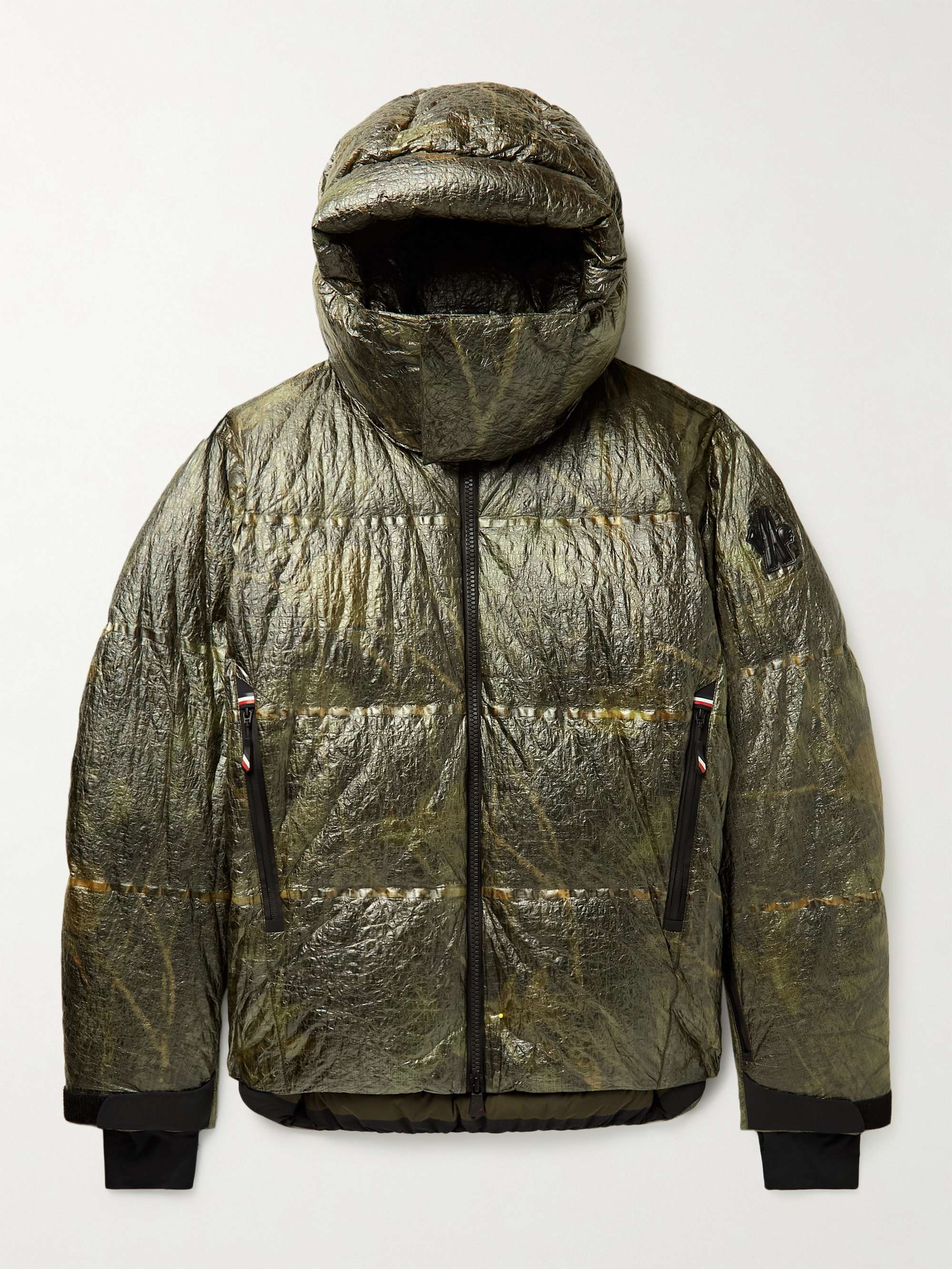MONCLER GRENOBLE Darry Printed Quilted Dyneema Crinkled Hooded Down Ski Jacket