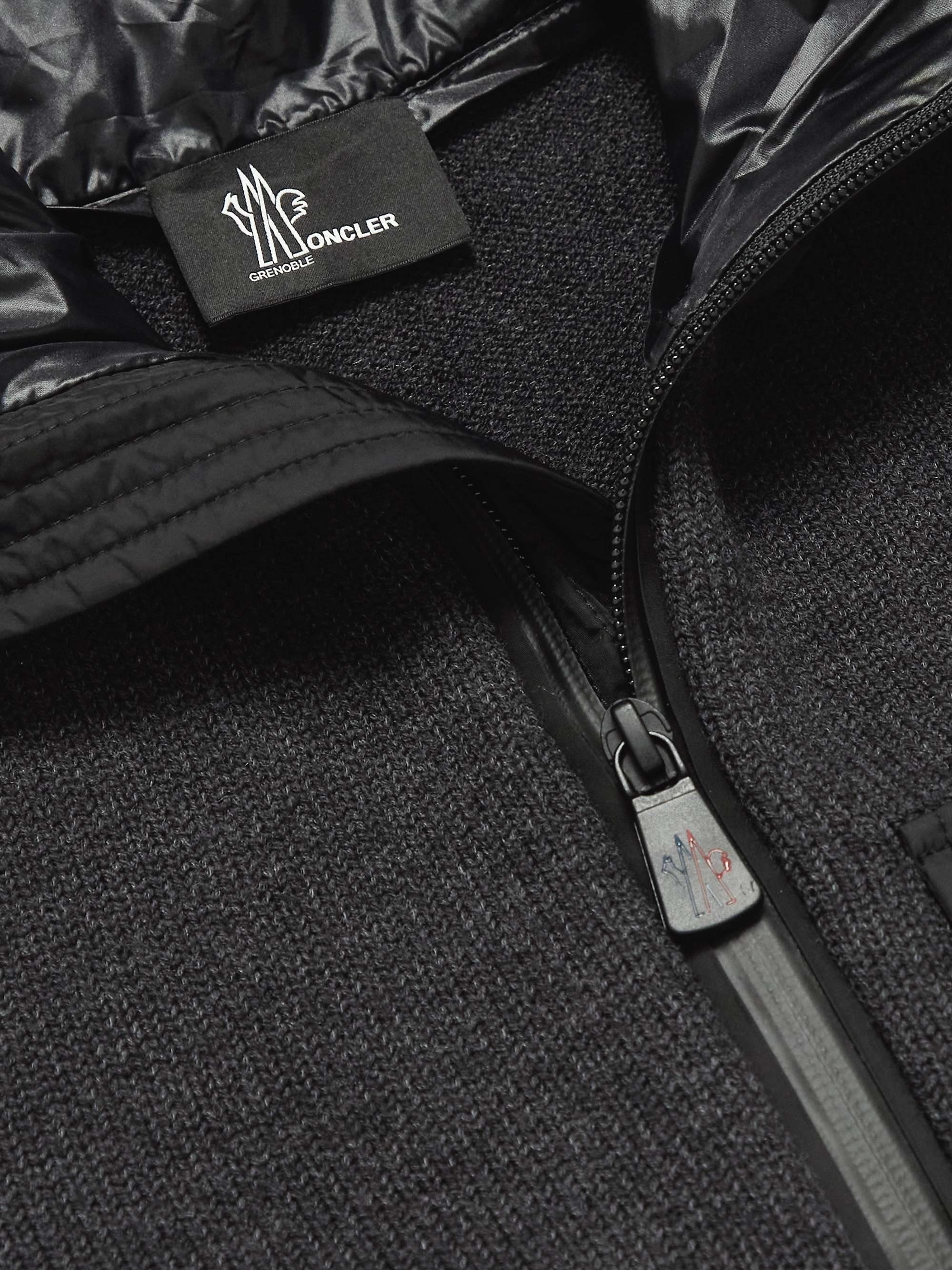 MONCLER GRENOBLE Shell-Trimmed Wool-Blend Hooded Ski Jacket