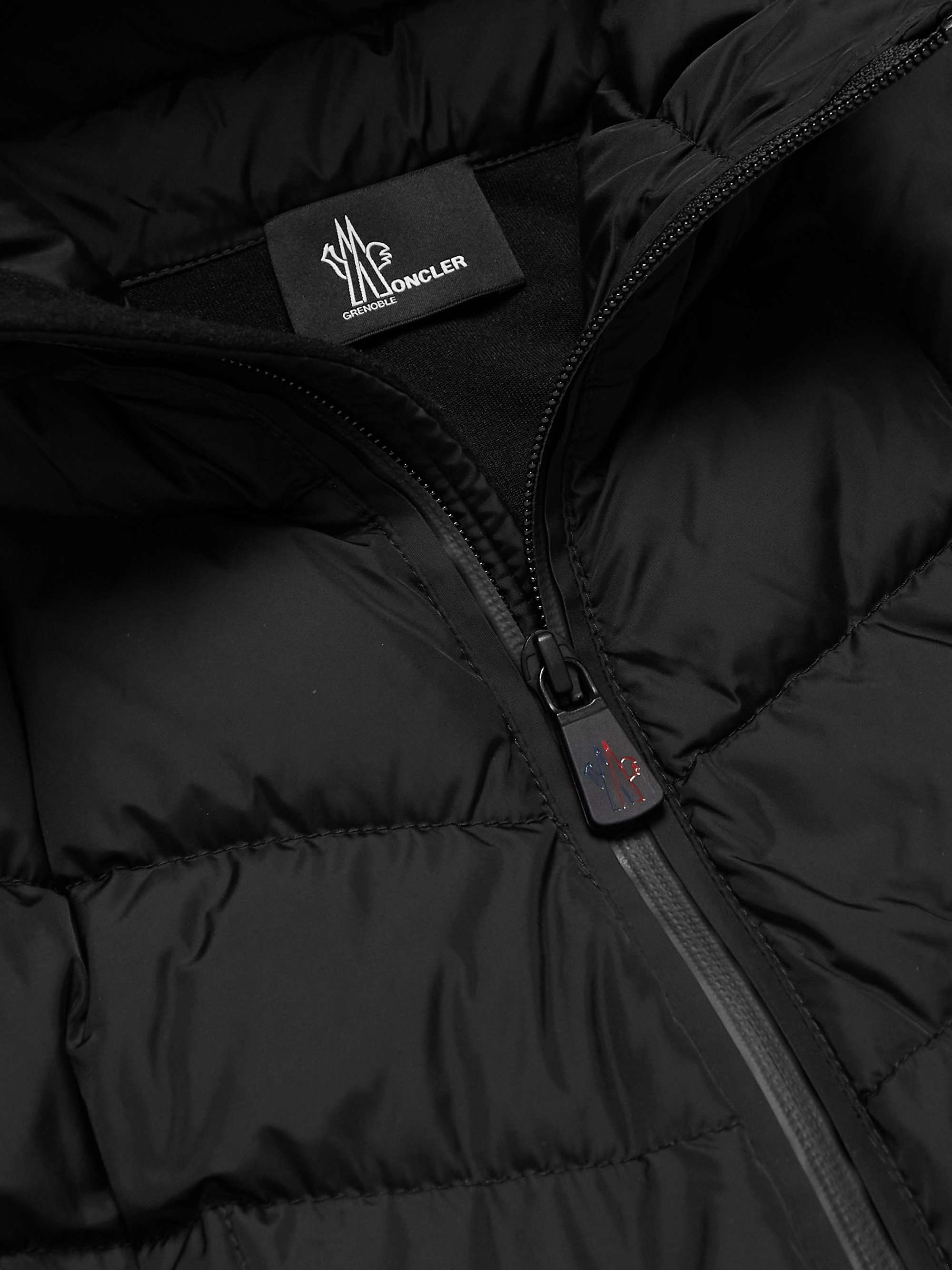 MONCLER GRENOBLE Fleece-Trimmed Quilted Shell Hooded Down Ski Jacket