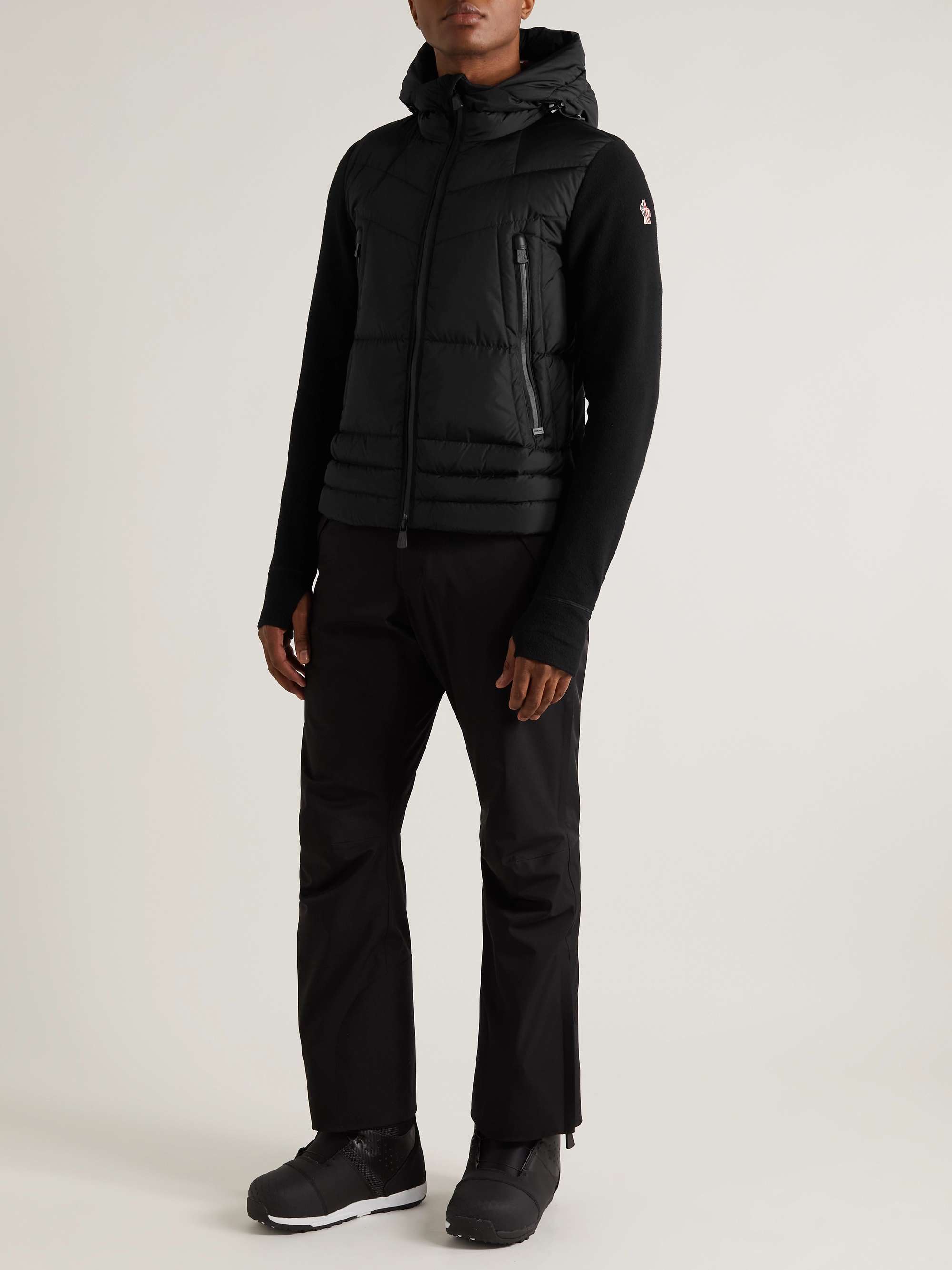 MONCLER GRENOBLE Fleece-Trimmed Quilted Shell Hooded Down Ski Jacket