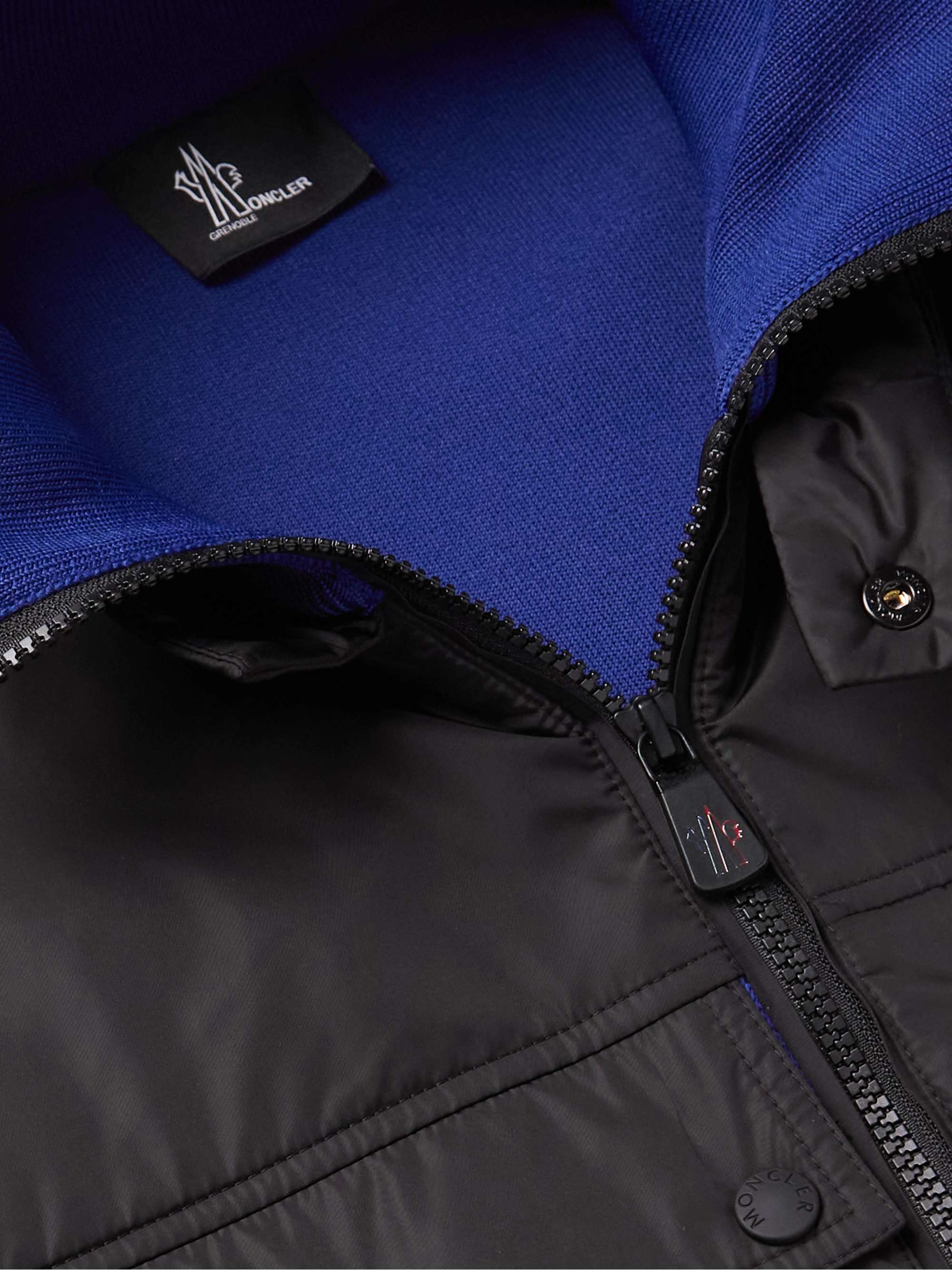 MONCLER GRENOBLE Logo-Appliquéd Fleece and Tech-Jersey Zip-Up Jacket