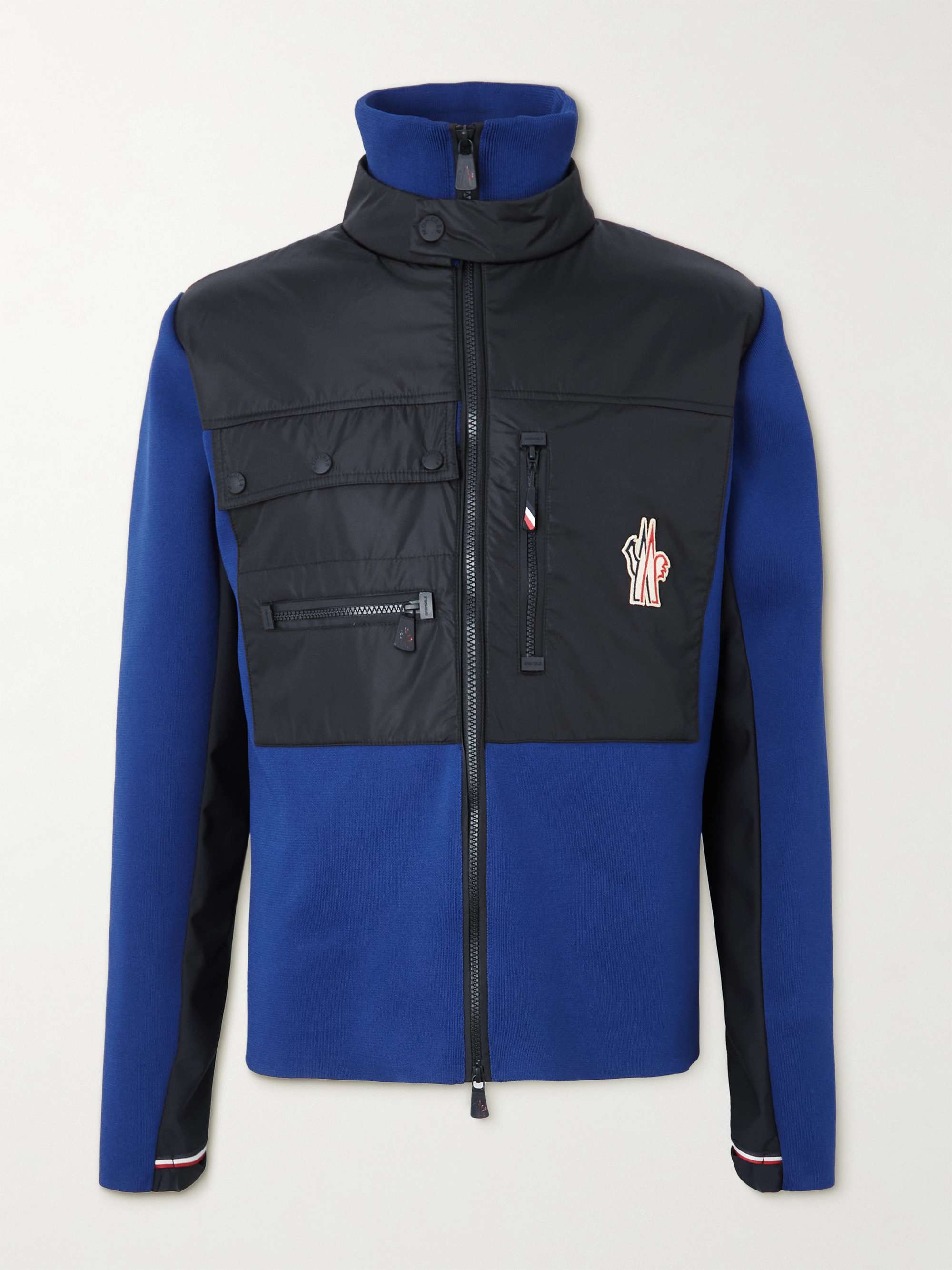 MONCLER GRENOBLE Logo-Appliquéd Fleece and Tech-Jersey Zip-Up Jacket