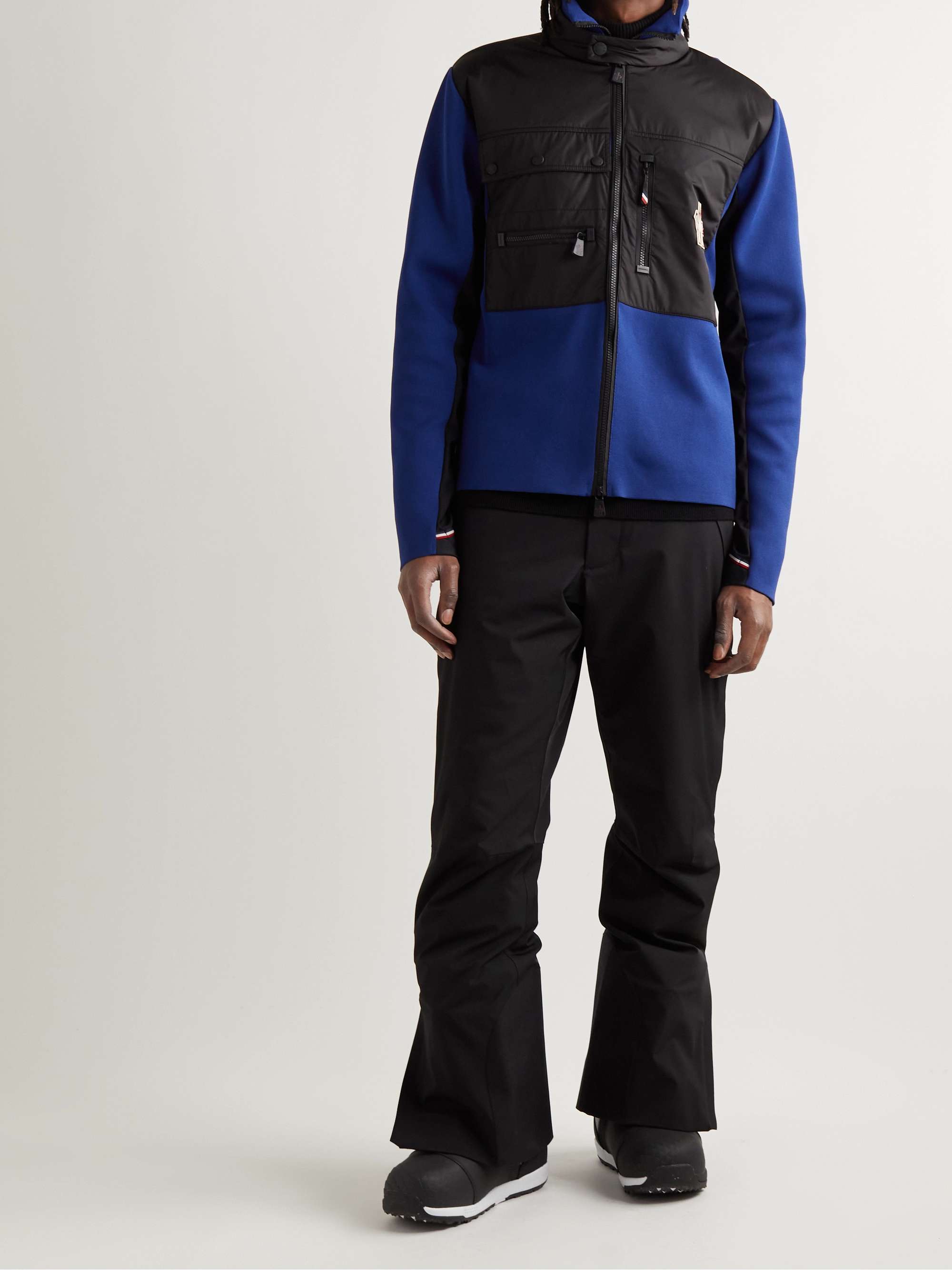 MONCLER GRENOBLE Logo-Appliquéd Fleece and Tech-Jersey Zip-Up Jacket