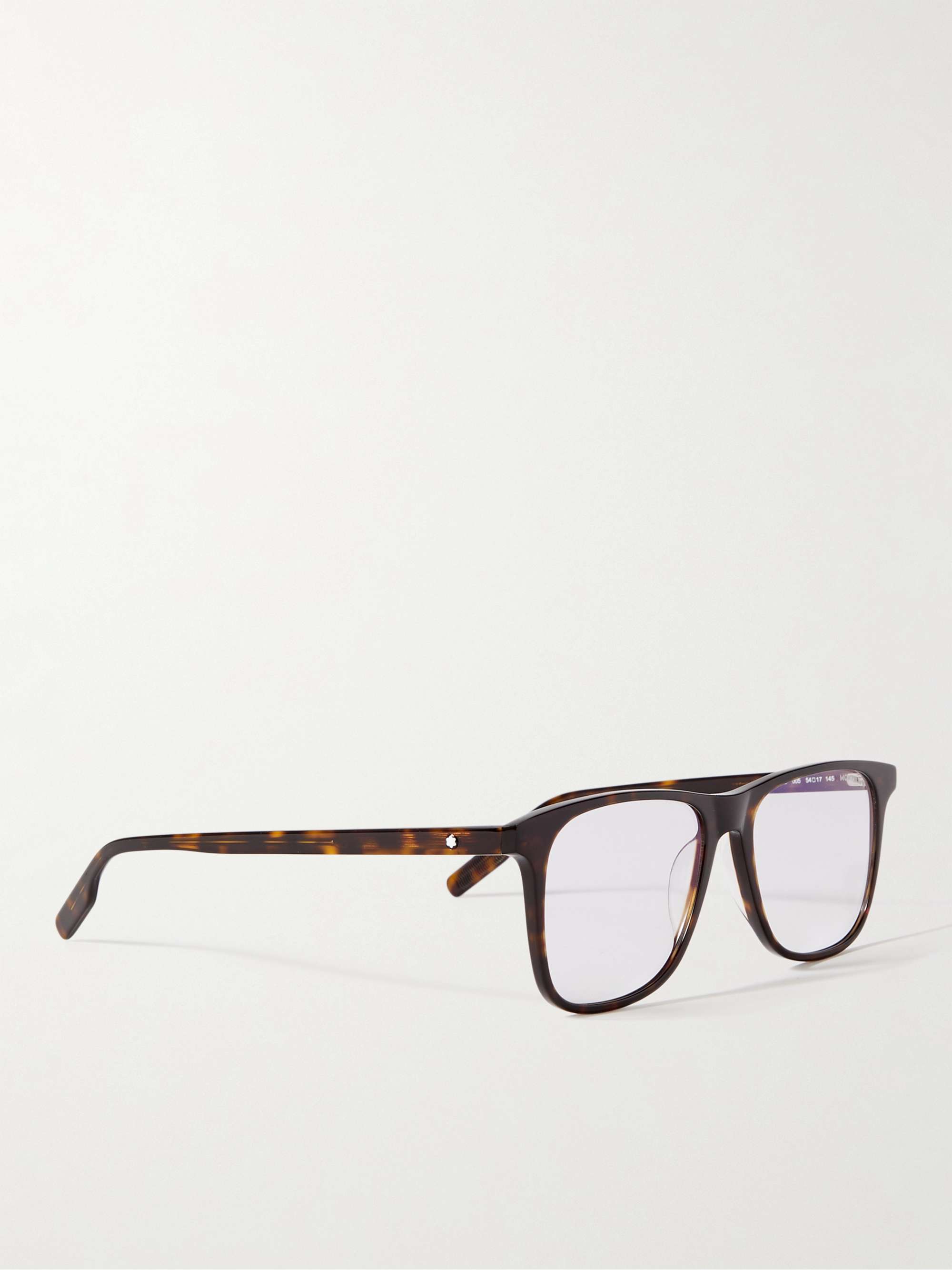 MONTBLANC Square-Frame Tortoiseshell Acetate Sunglasses