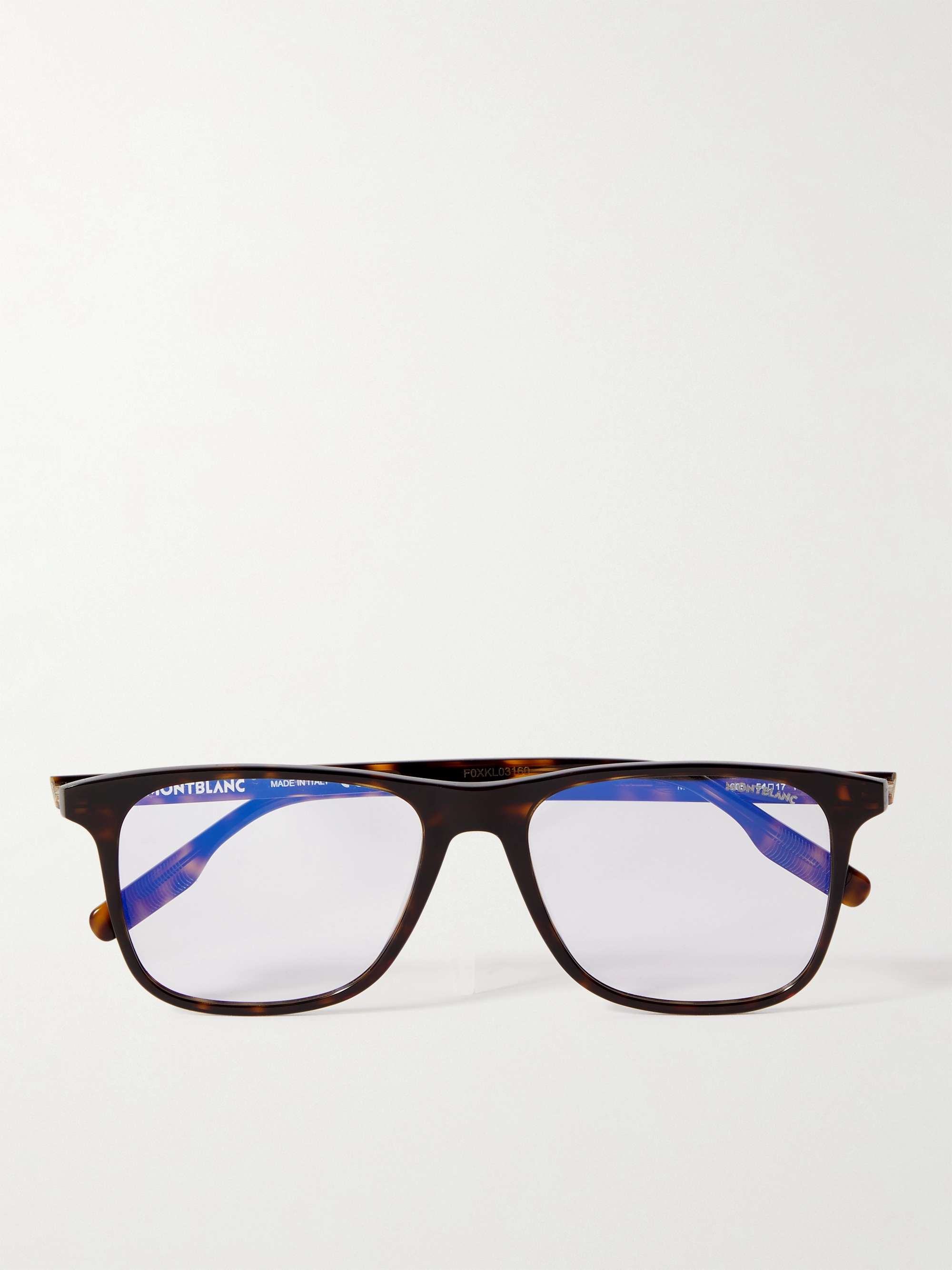 MONTBLANC Square-Frame Tortoiseshell Acetate Sunglasses