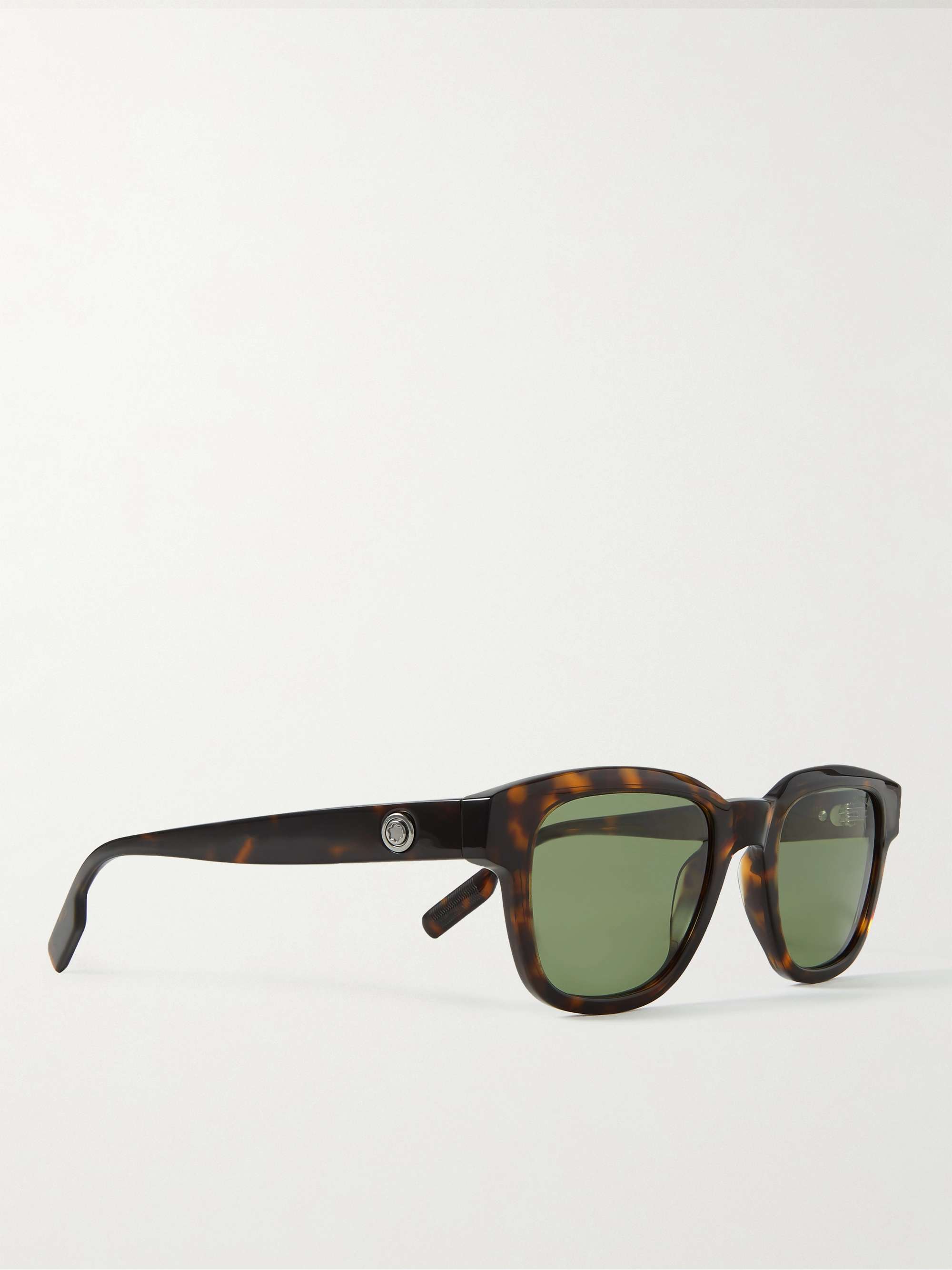 MONTBLANC Square-Frame Acetate and Silver-Tone Sunglasses