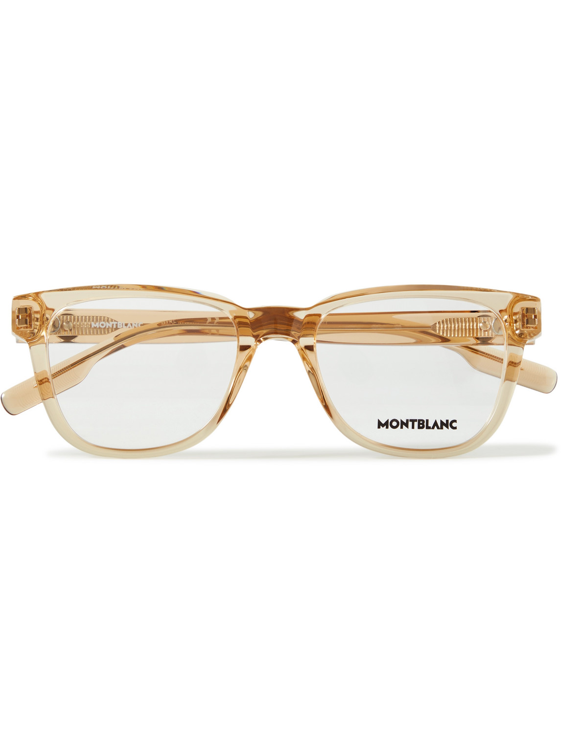 Montblanc Square-frame Acetate Optical Glasses In Orange