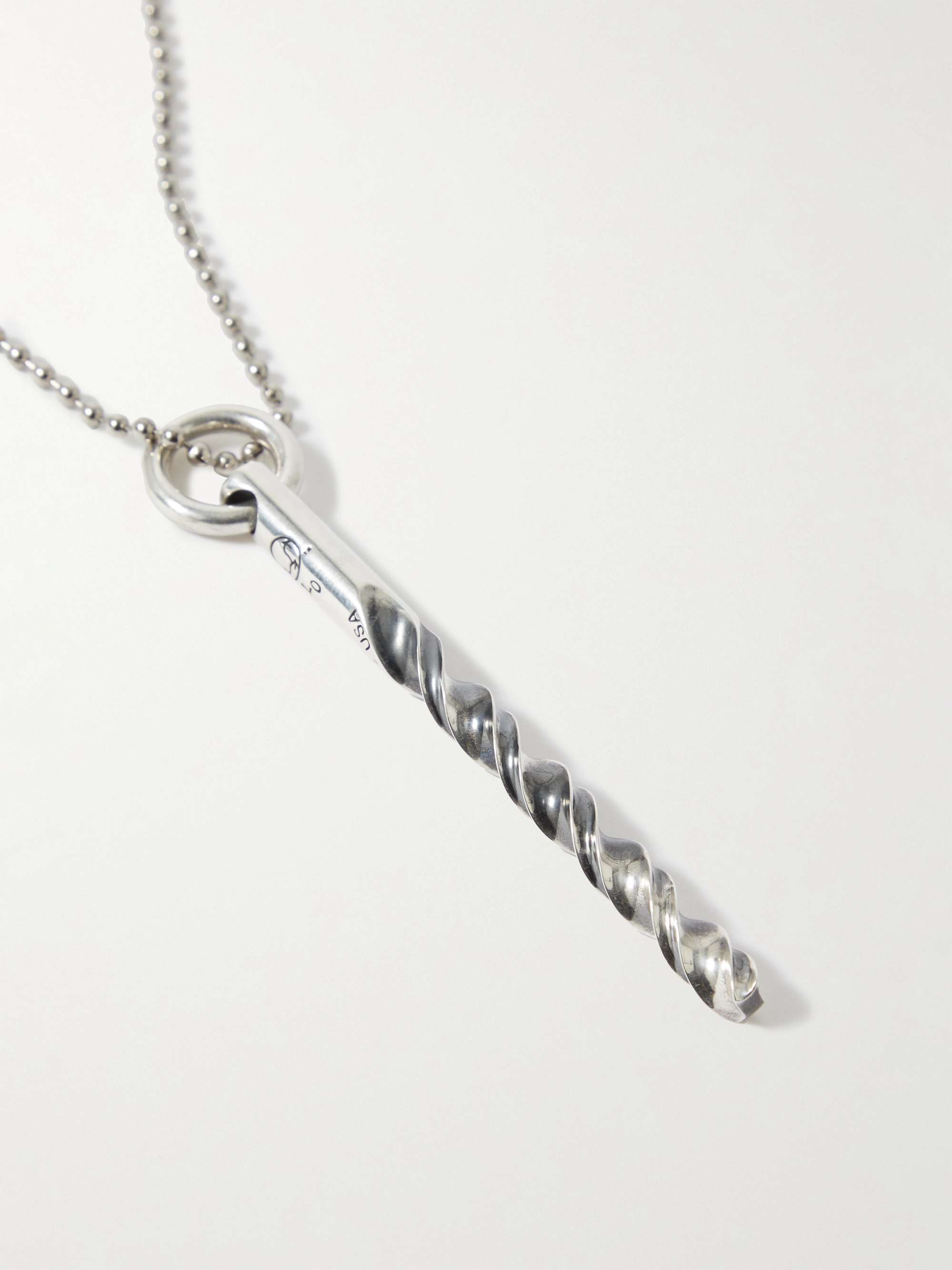 GALLERY DEPT. Drill Bit Silver Pendant Necklace