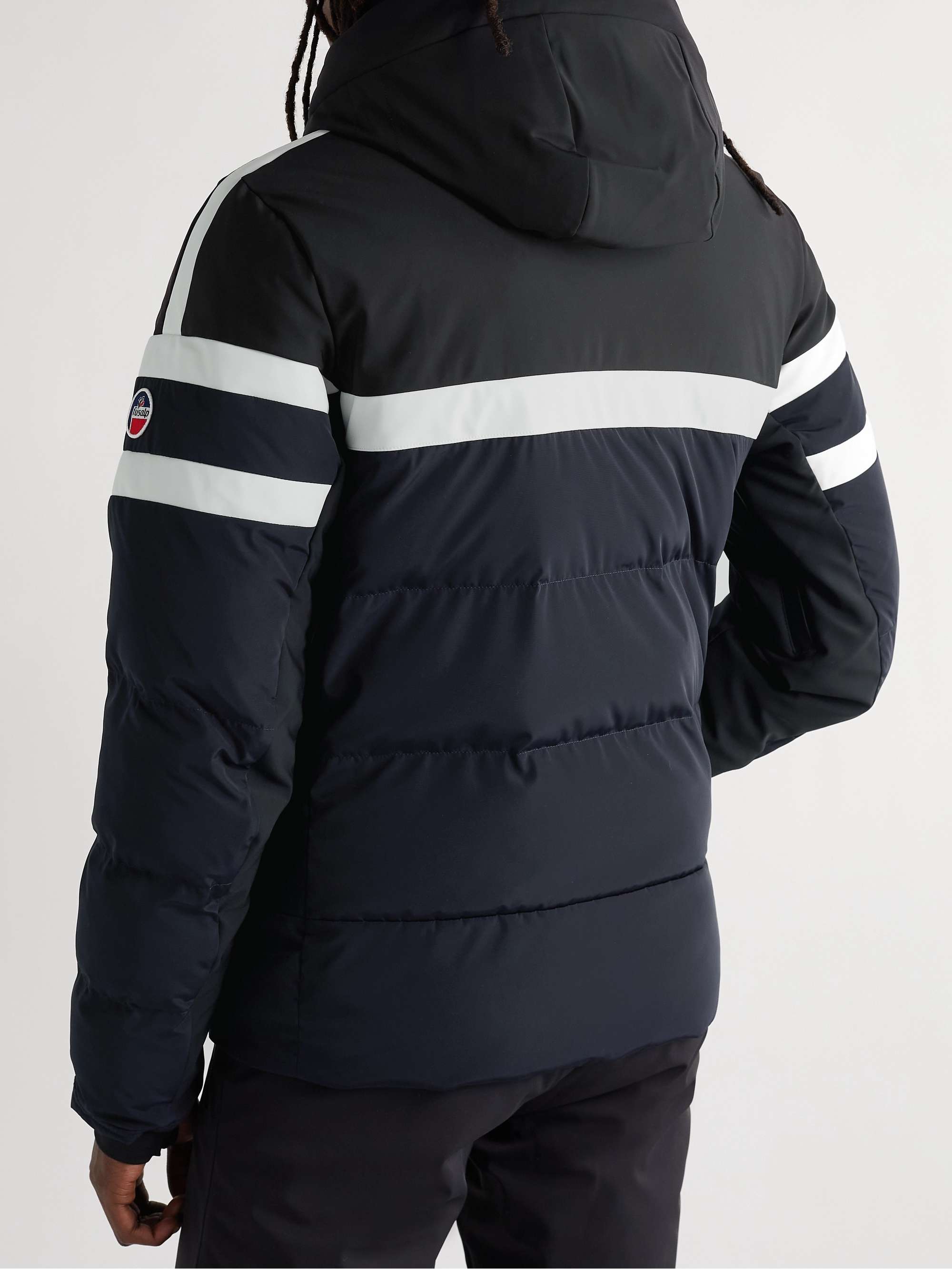 FUSALP Abelban Quilted Colour-Block Hooded Ski Jacket