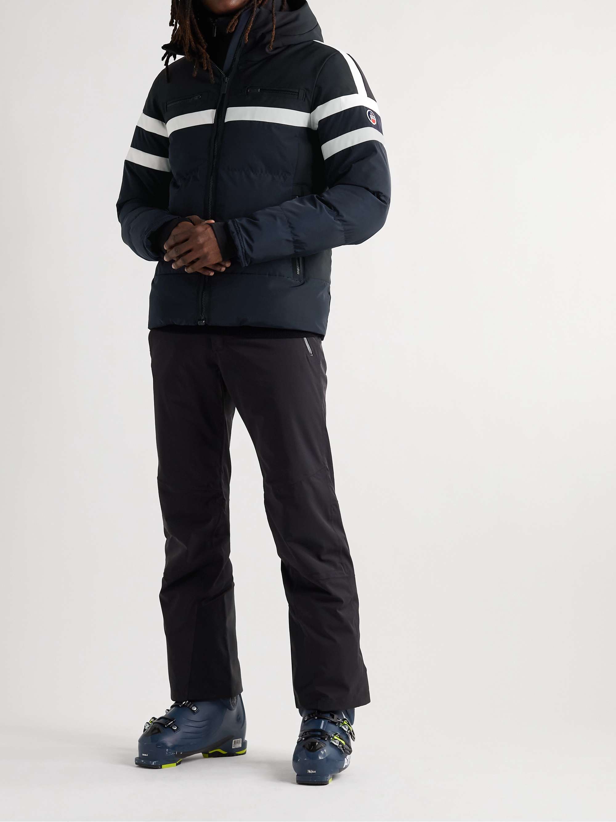 FUSALP Abelban Quilted Colour-Block Hooded Ski Jacket