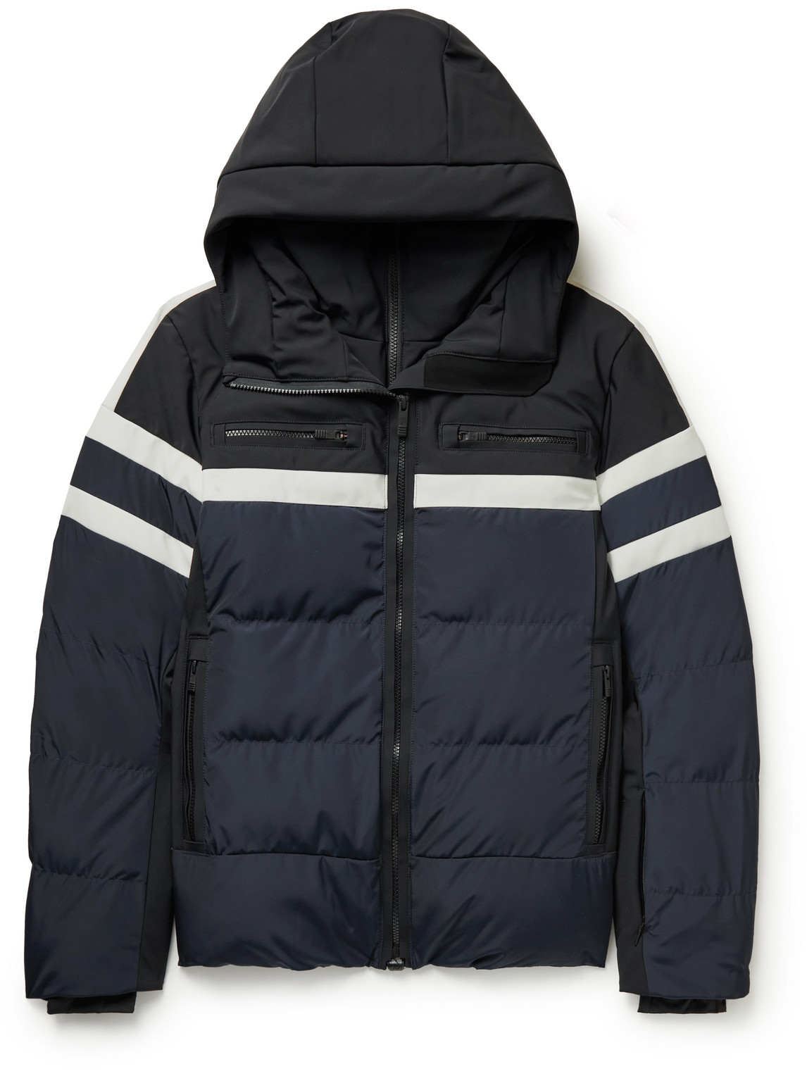 Fusalp - Abelban Quilted Colour-Block Hooded Ski Jacket - Men - Blue - IT 48