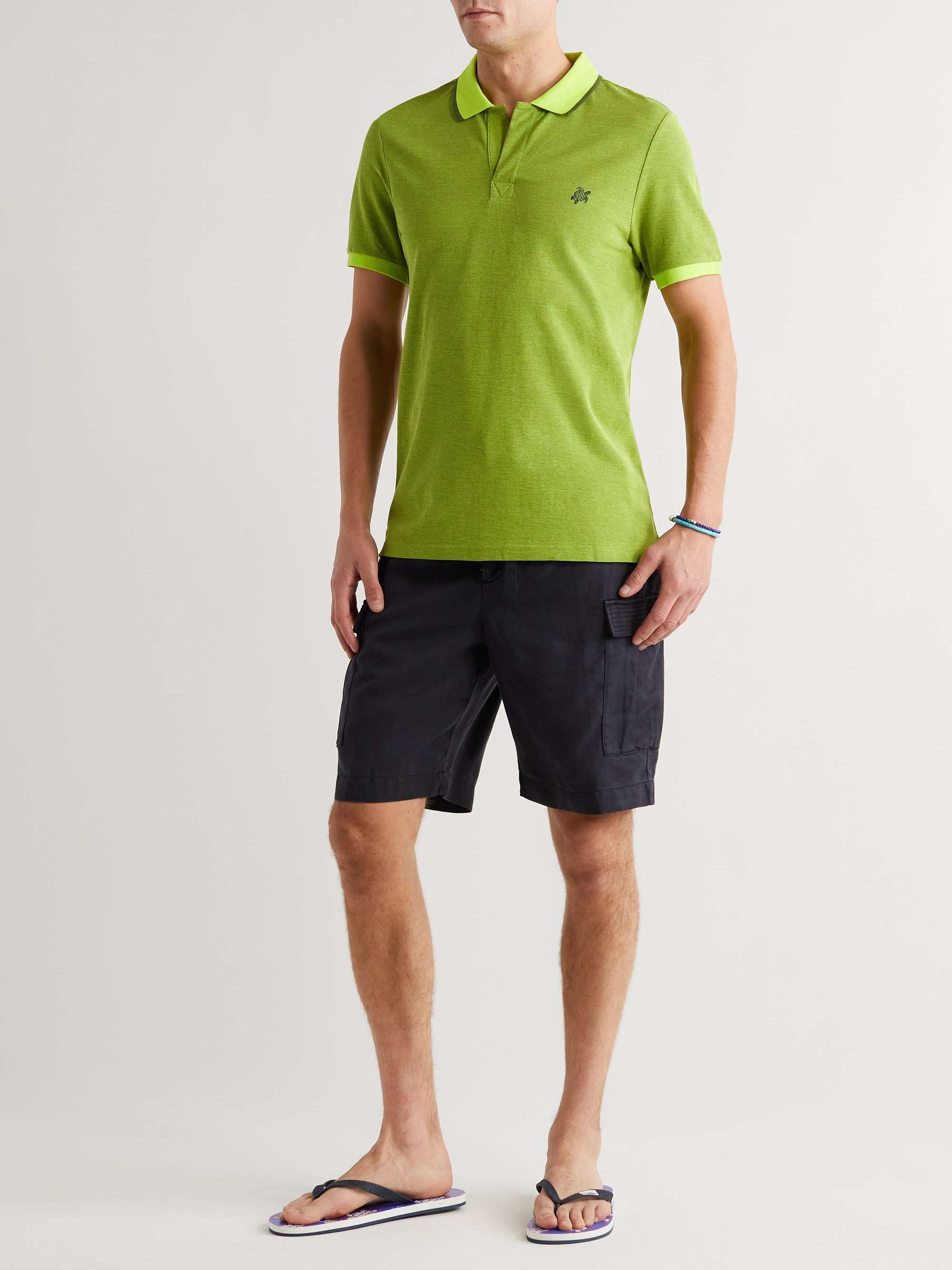 VILEBREQUIN Palatin Logo-Embroidered Cotton-Piqué Polo Shirt