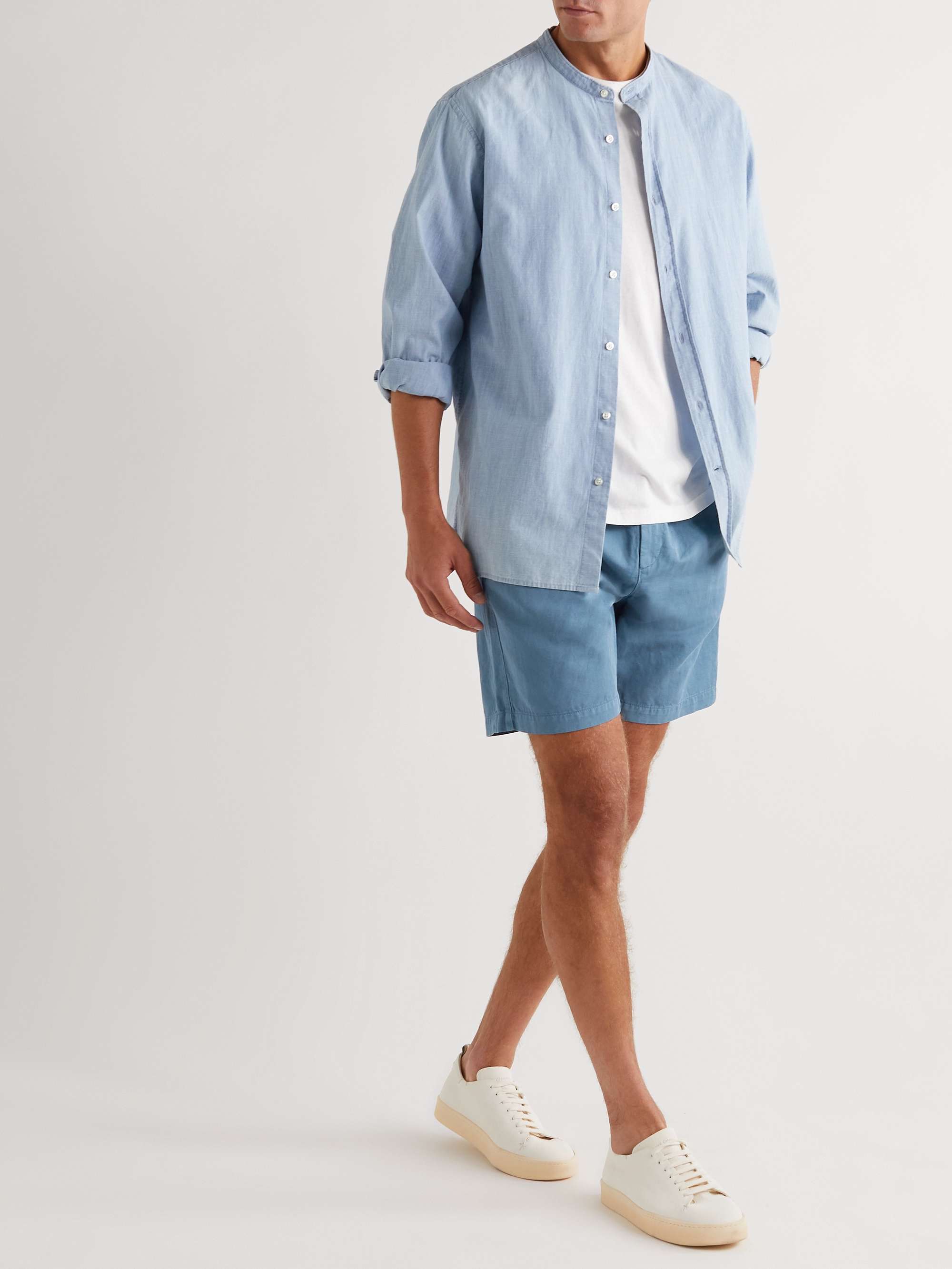 MR P. Cotton and Linen-Blend Twill Drawstring Shorts for Men | MR PORTER
