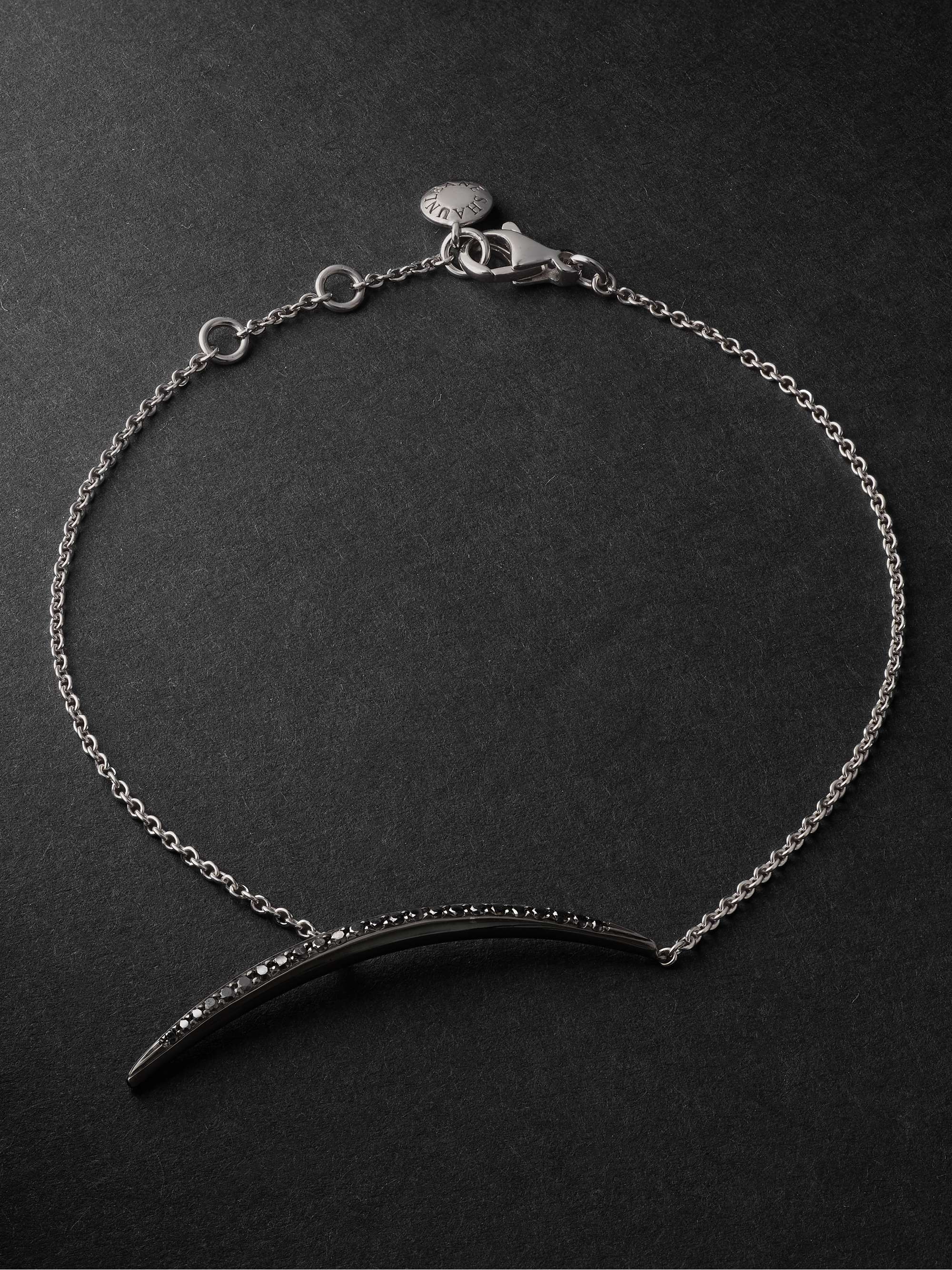 SHAUN LEANE Armis Rhodium-Plated Diamond Bracelet