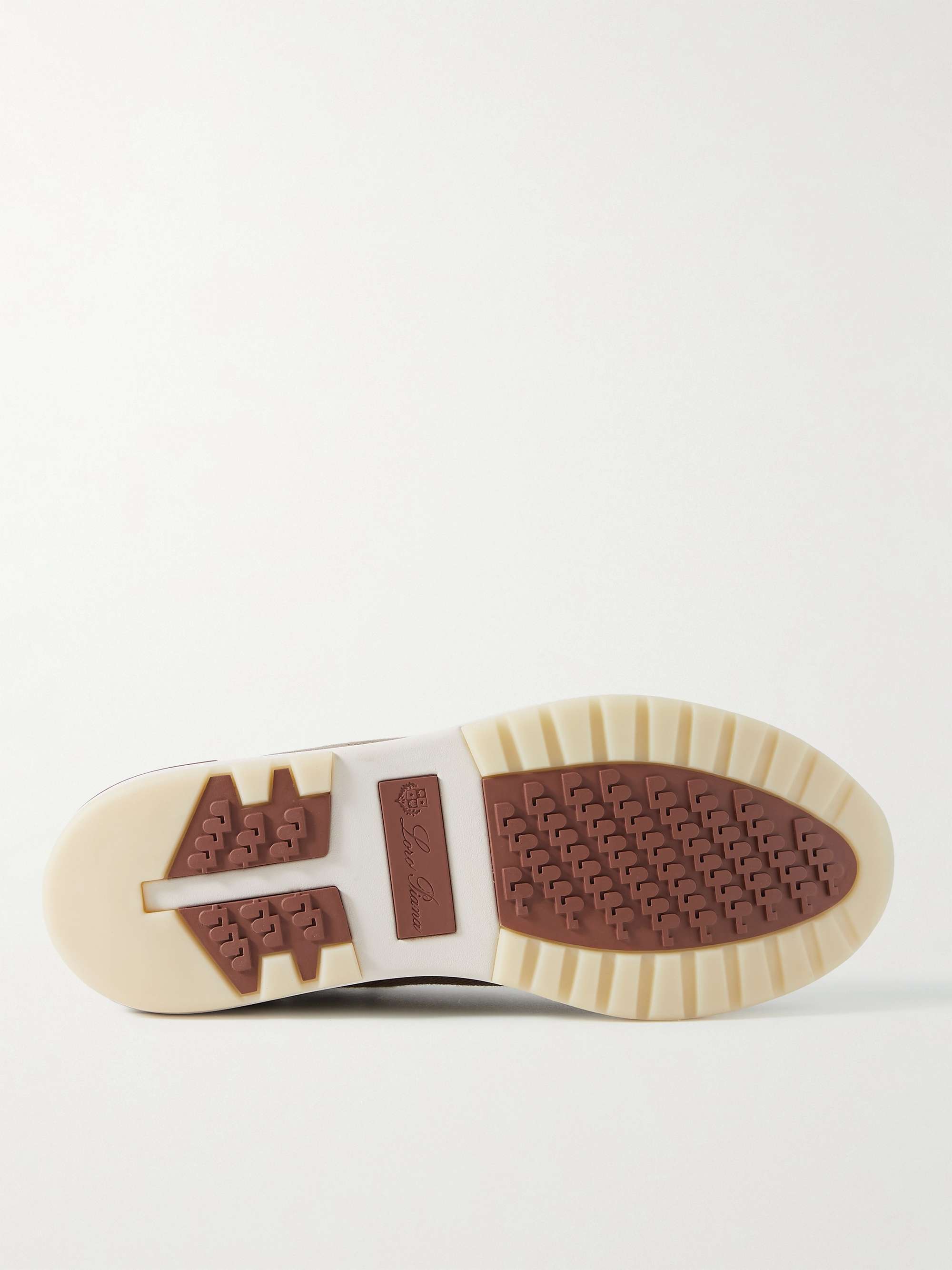 LORO PIANA 360 Flexy Walk Leather-Trimmed Knitted Wish Wool Sneakers