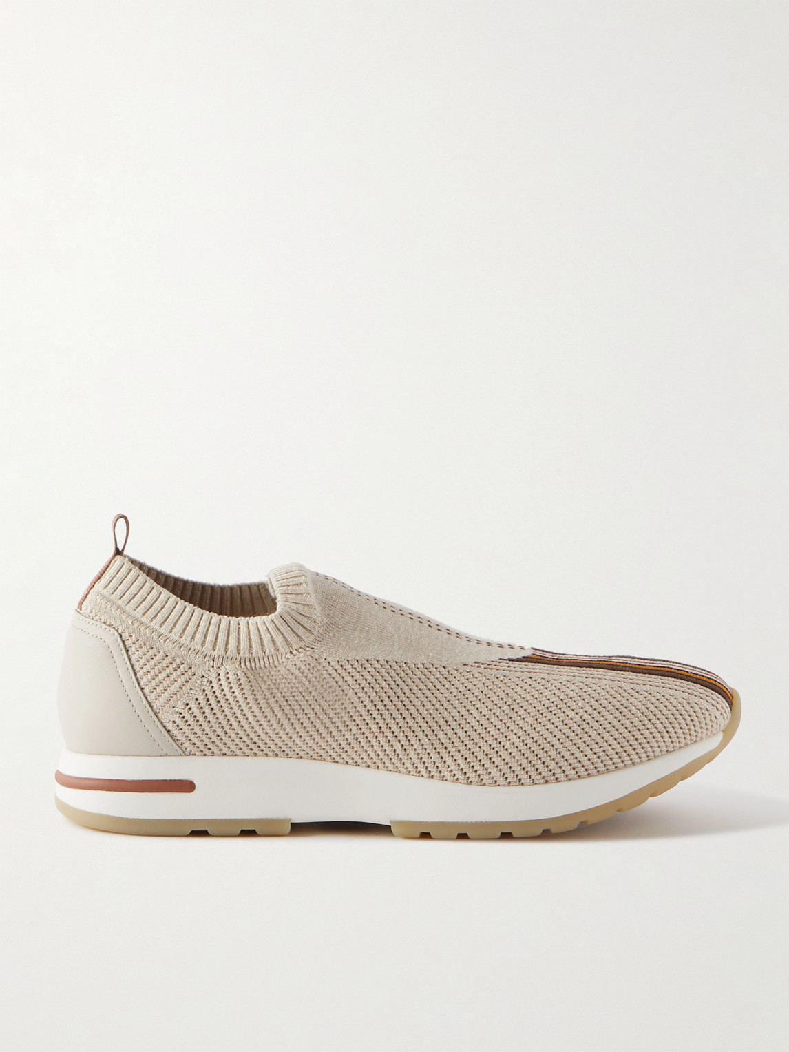 Loro Piana 360 Lp Flexy Walk Leather-Trimmed Linen and Silk-Blend Slip-On Sneakers - Men