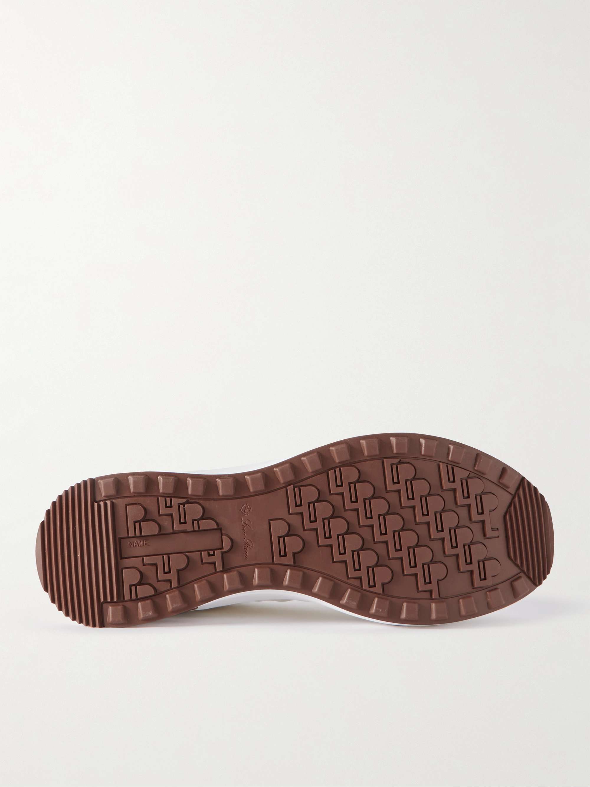 LORO PIANA Weekend Walk Suede-Trimmed Shell Sneakers