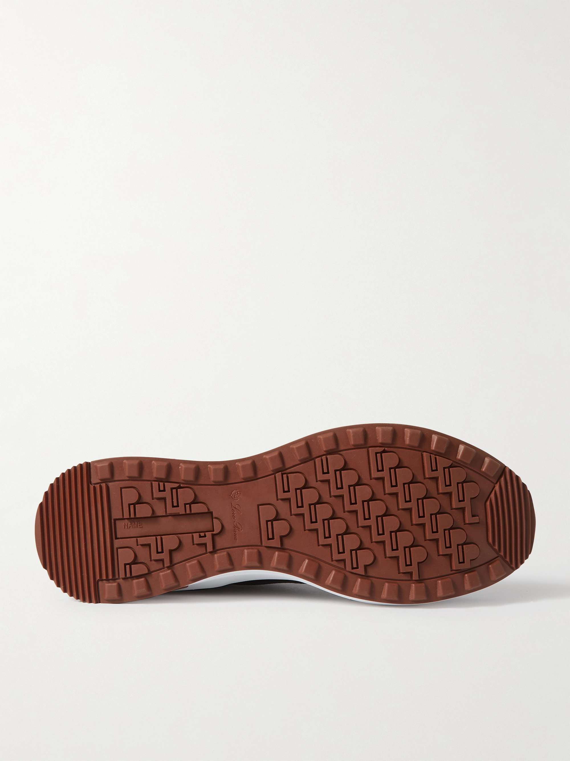 LORO PIANA Weekend Walk Leather-Trimmed Mesh Sneakers