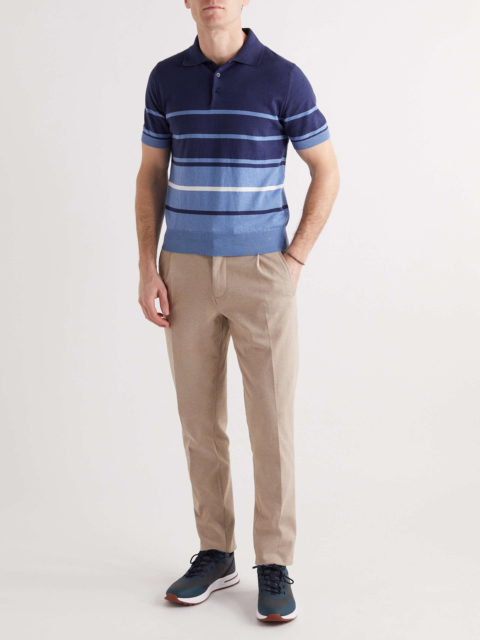 LORO PIANA Weekend Walk Leather-Trimmed Mesh Sneakers