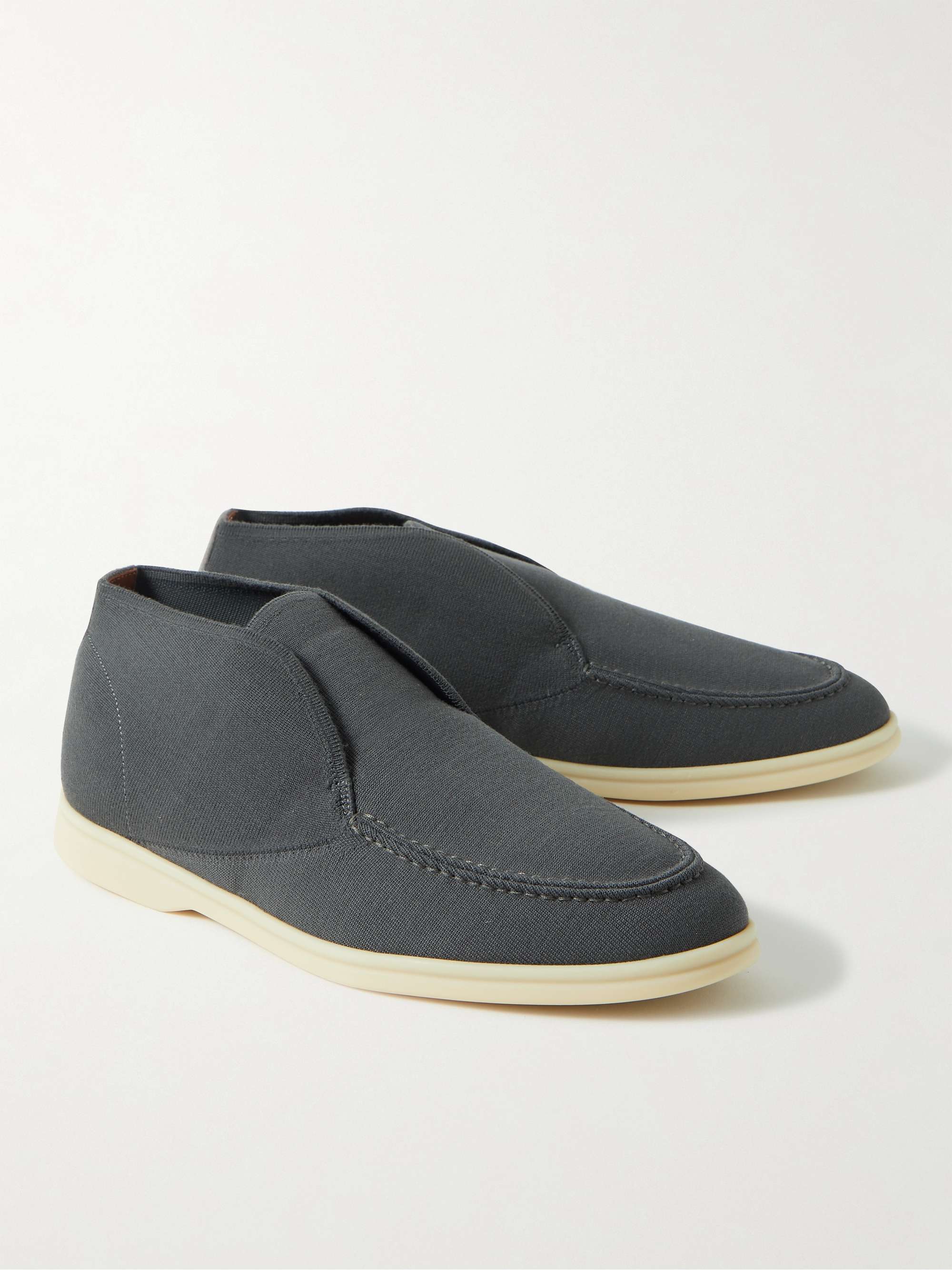 LORO PIANA Open Walk Wish Wool Desert Boots