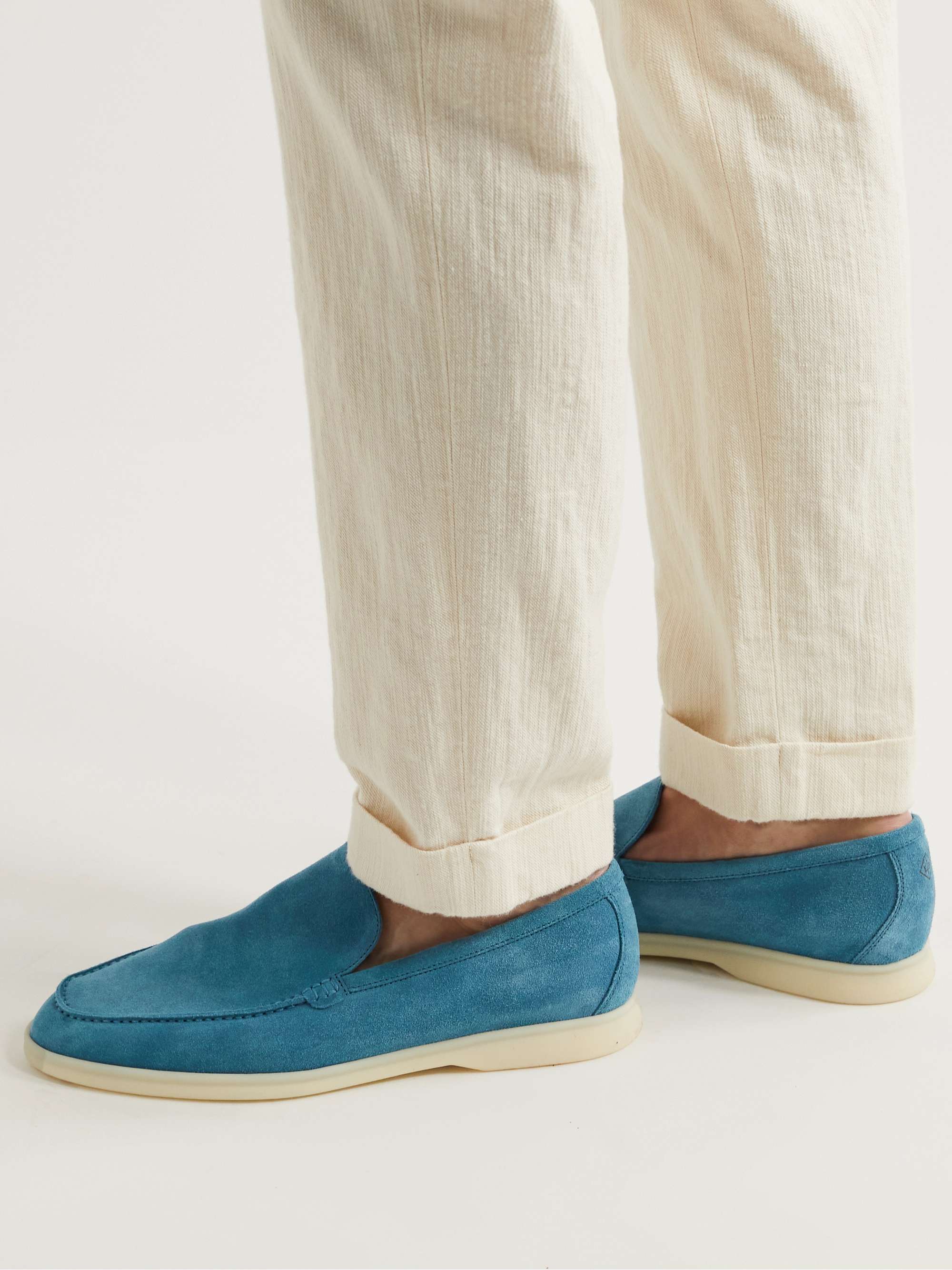 LORO PIANA Summer Walk Suede Loafers