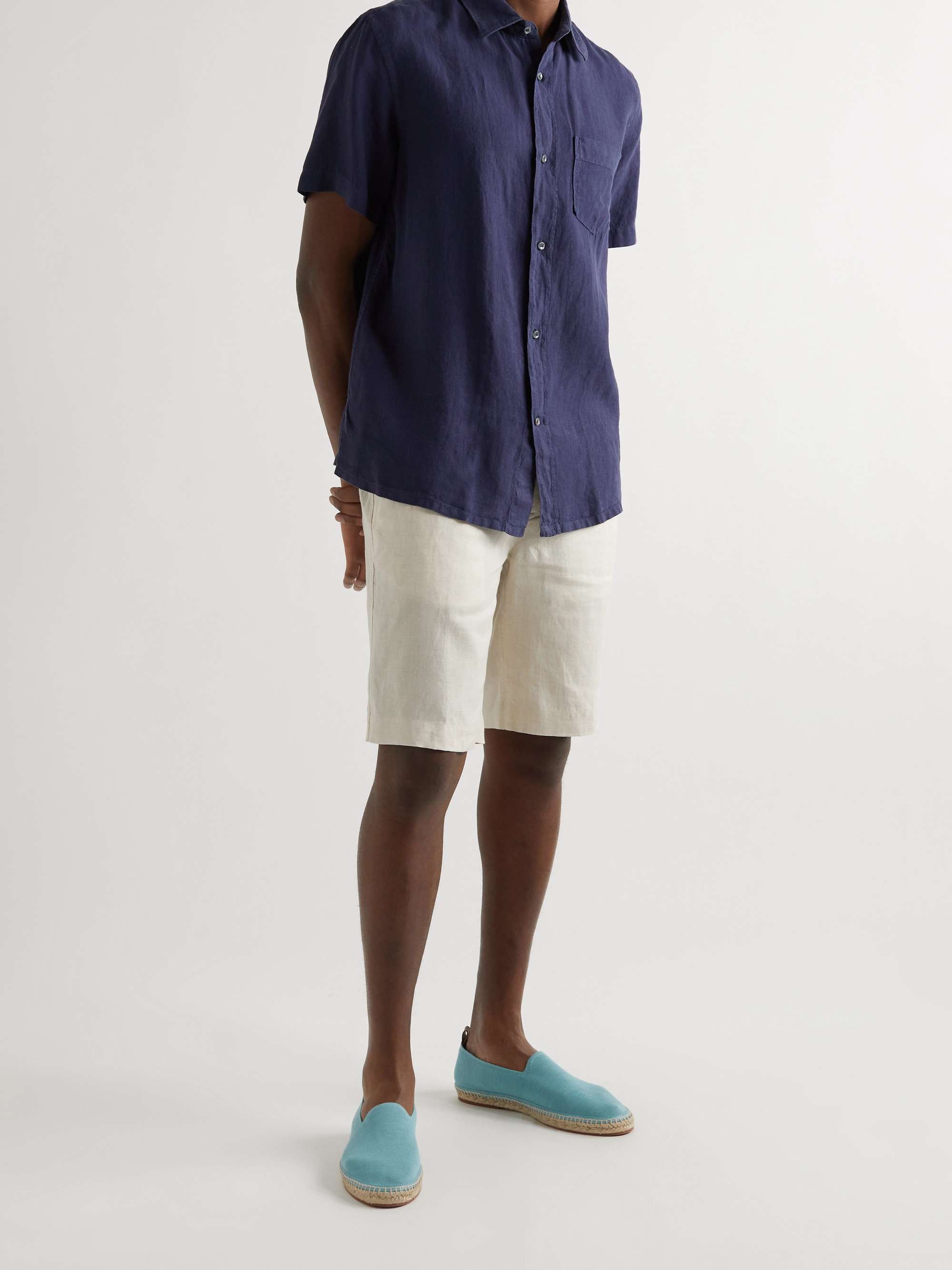 LORO PIANA Seaside Walk Leather-Trimmed Cotton and Silk-Blend Espadrilles