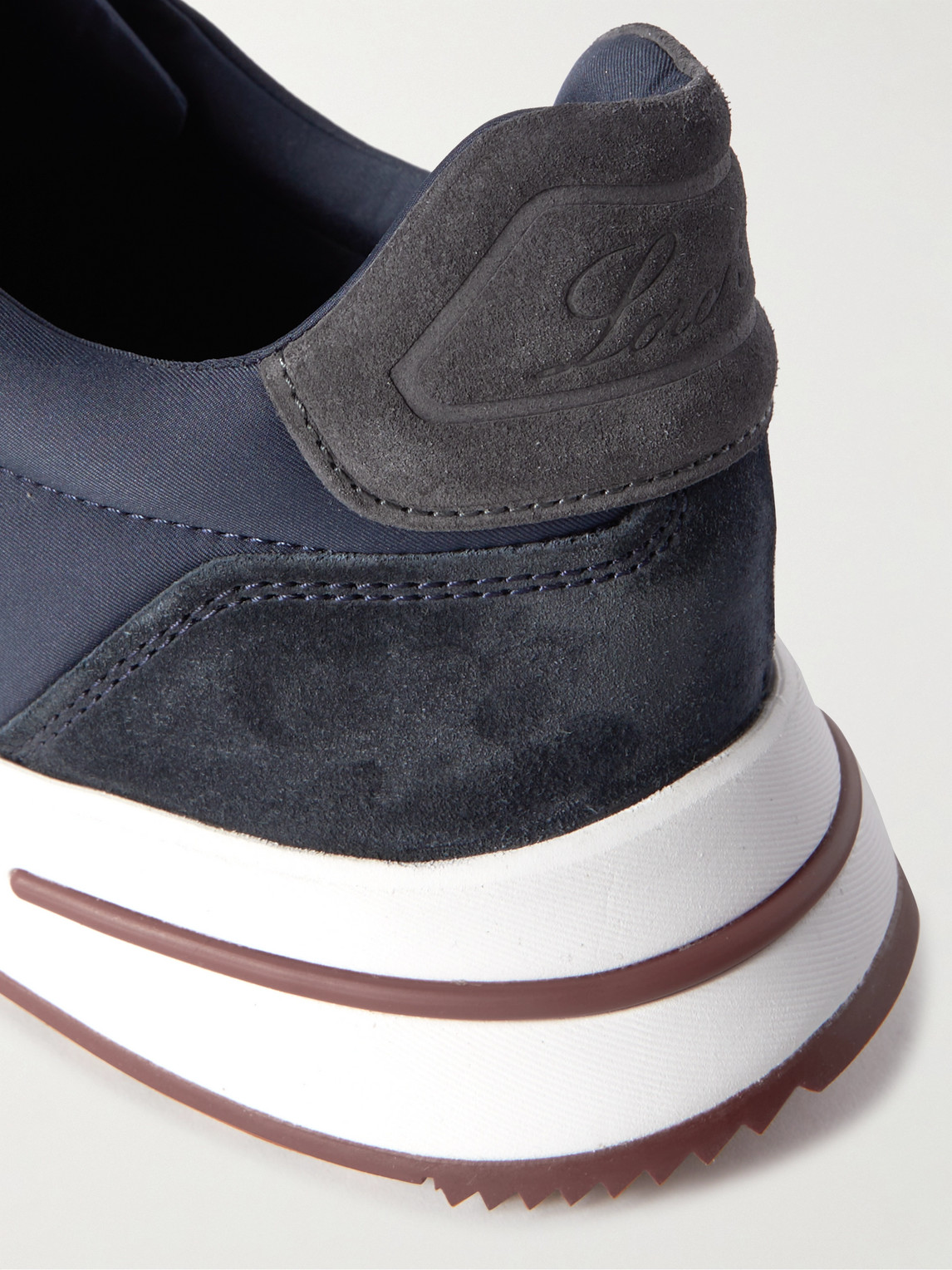Loro Piana Week_end Walk Evo Wind Suede Sneakers In Blue