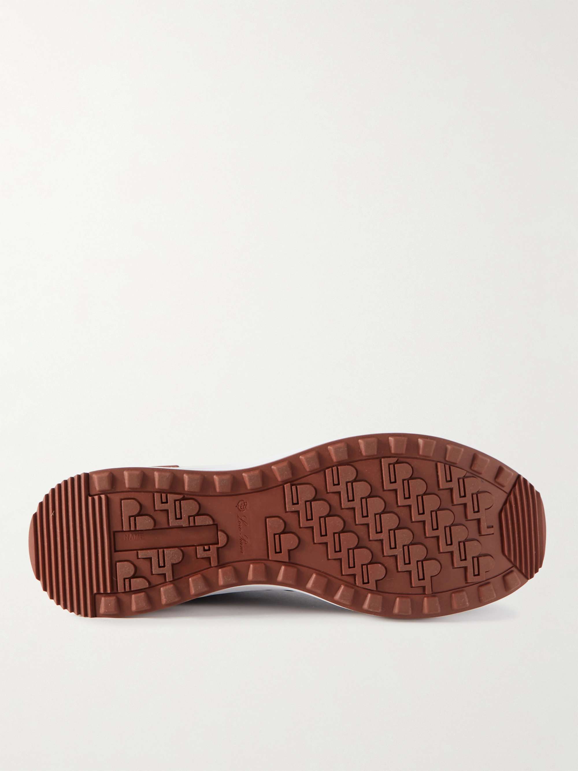 LORO PIANA Weekend Walk Suede-Trimmed Shell Sneakers