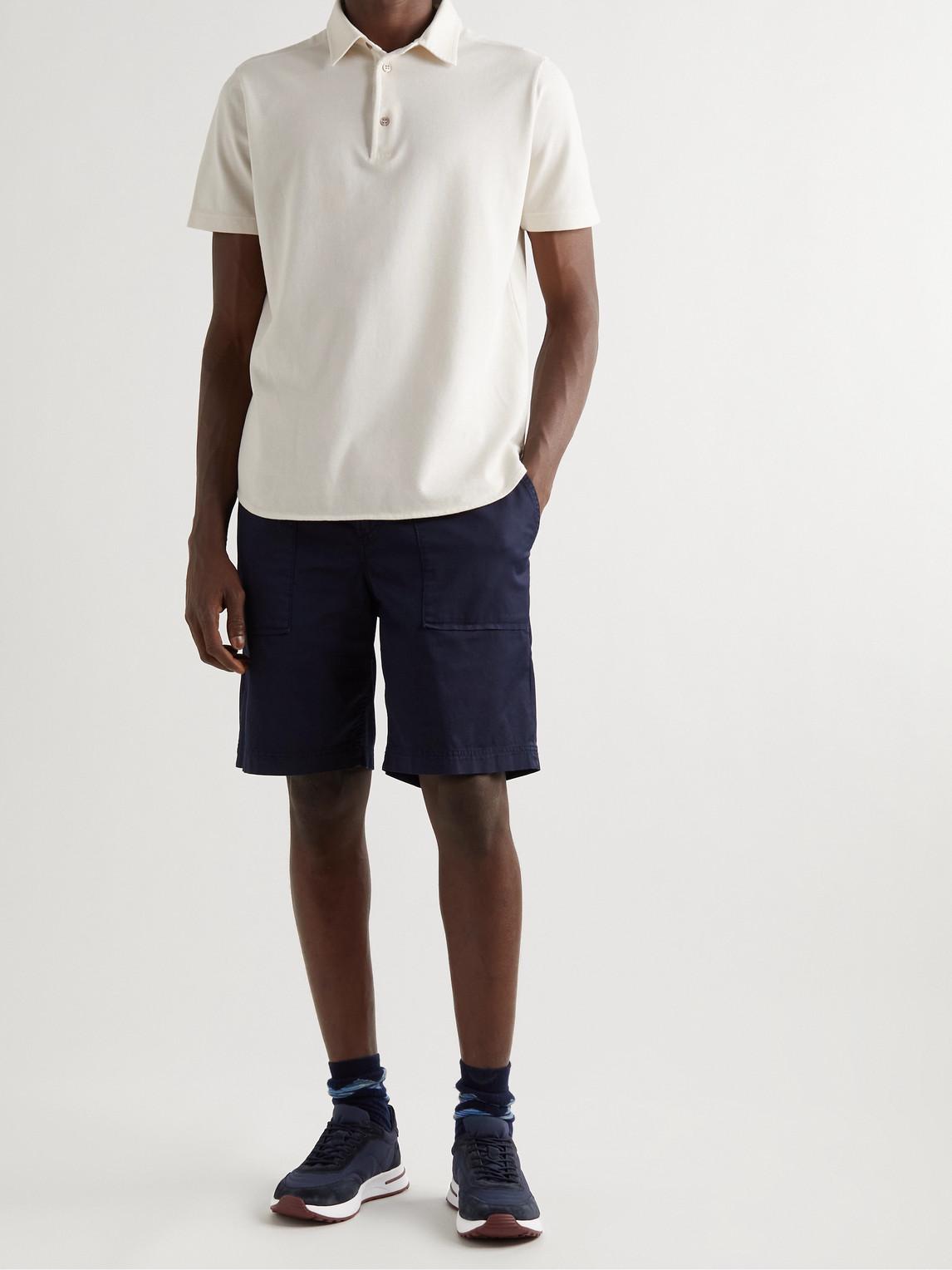 Loro Piana Week_end Walk Evo Wind Suede Sneakers In Blue