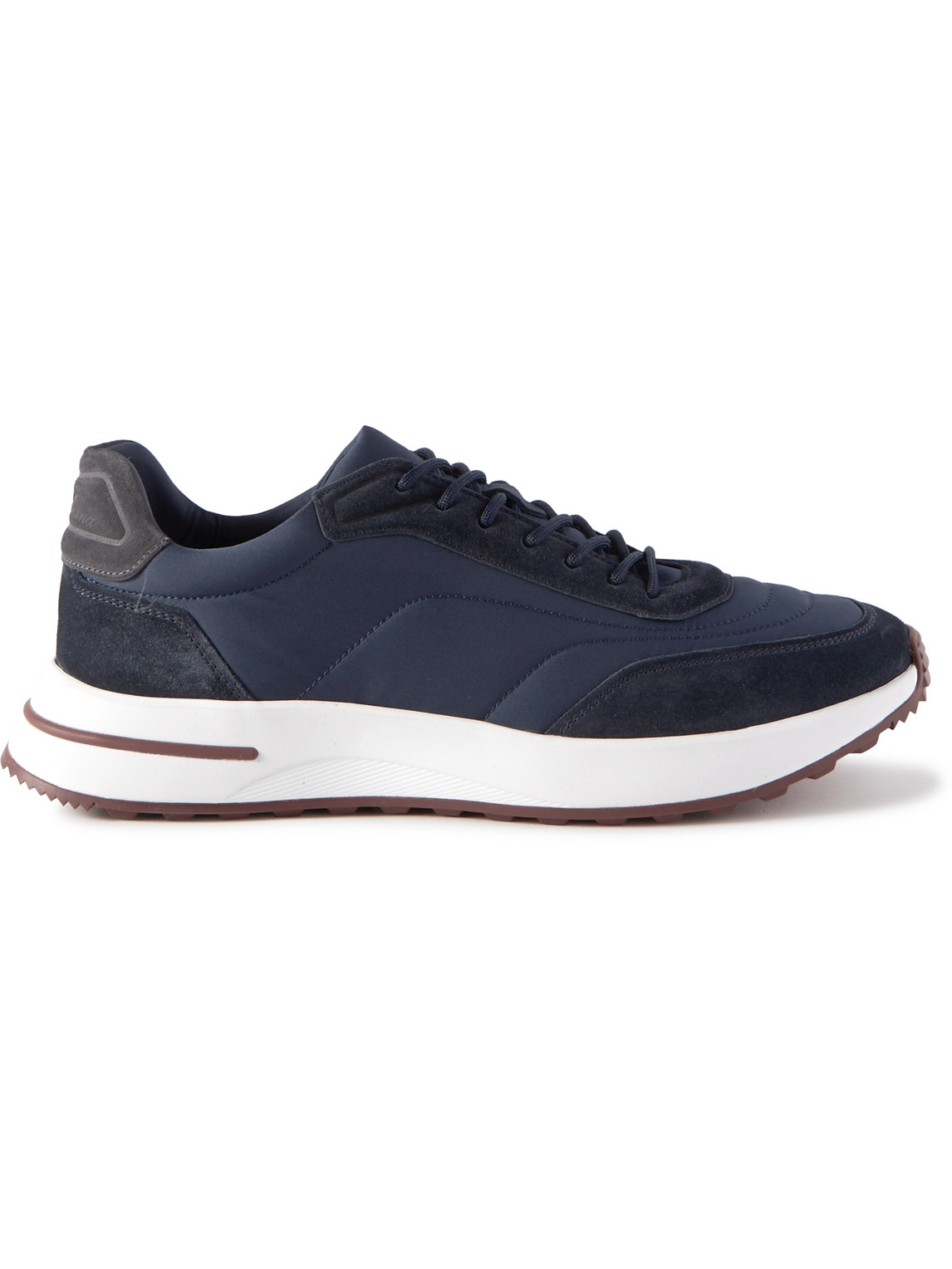 slepen inhoud het beleid Loro Piana Weekend Walk Suede-trimmed Shell Sneakers In Blue Navy | ModeSens