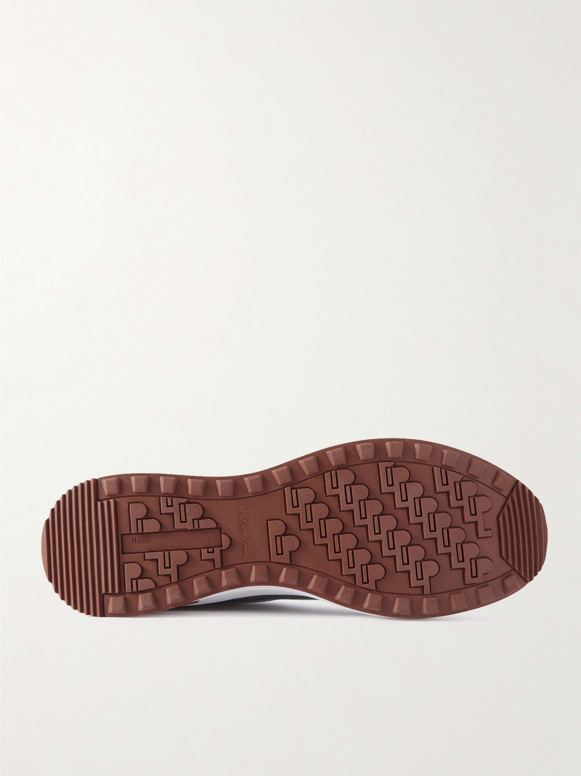 LORO PIANA Weekend Walk Leather-Trimmed Mesh Sneakers