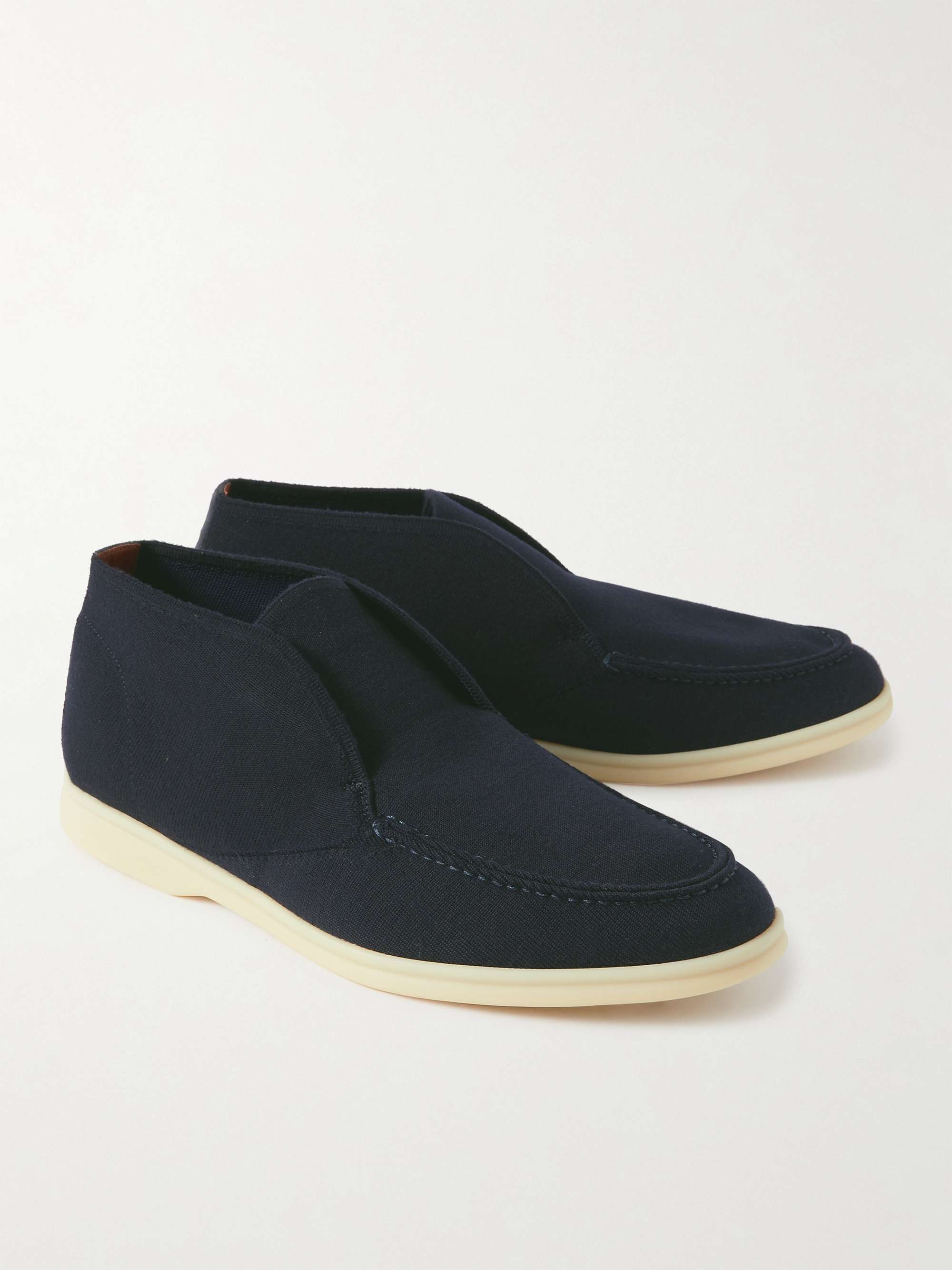 LORO PIANA Open Walk Wish Wool Desert Boots