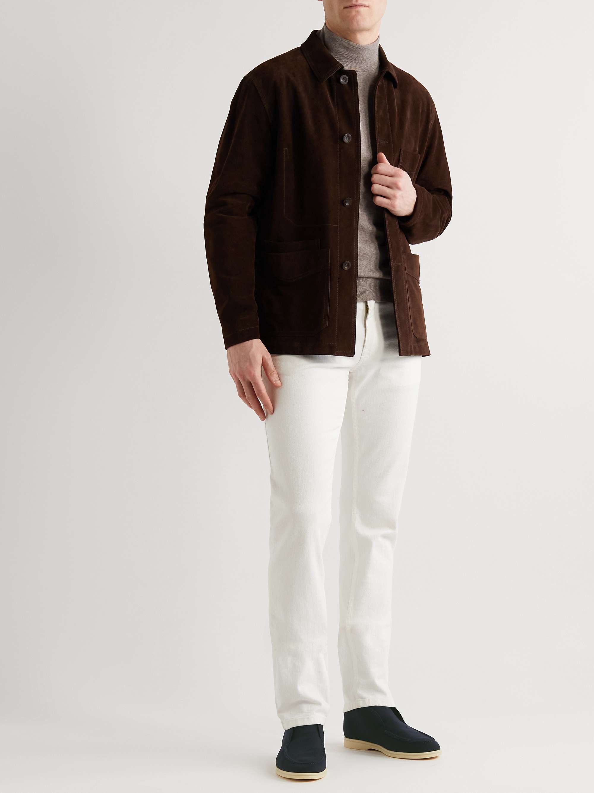 LORO PIANA Open Walk Wish Wool Desert Boots